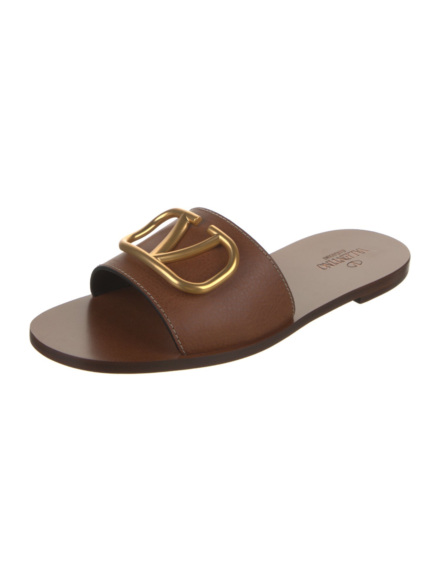 Valentino Leather Slides