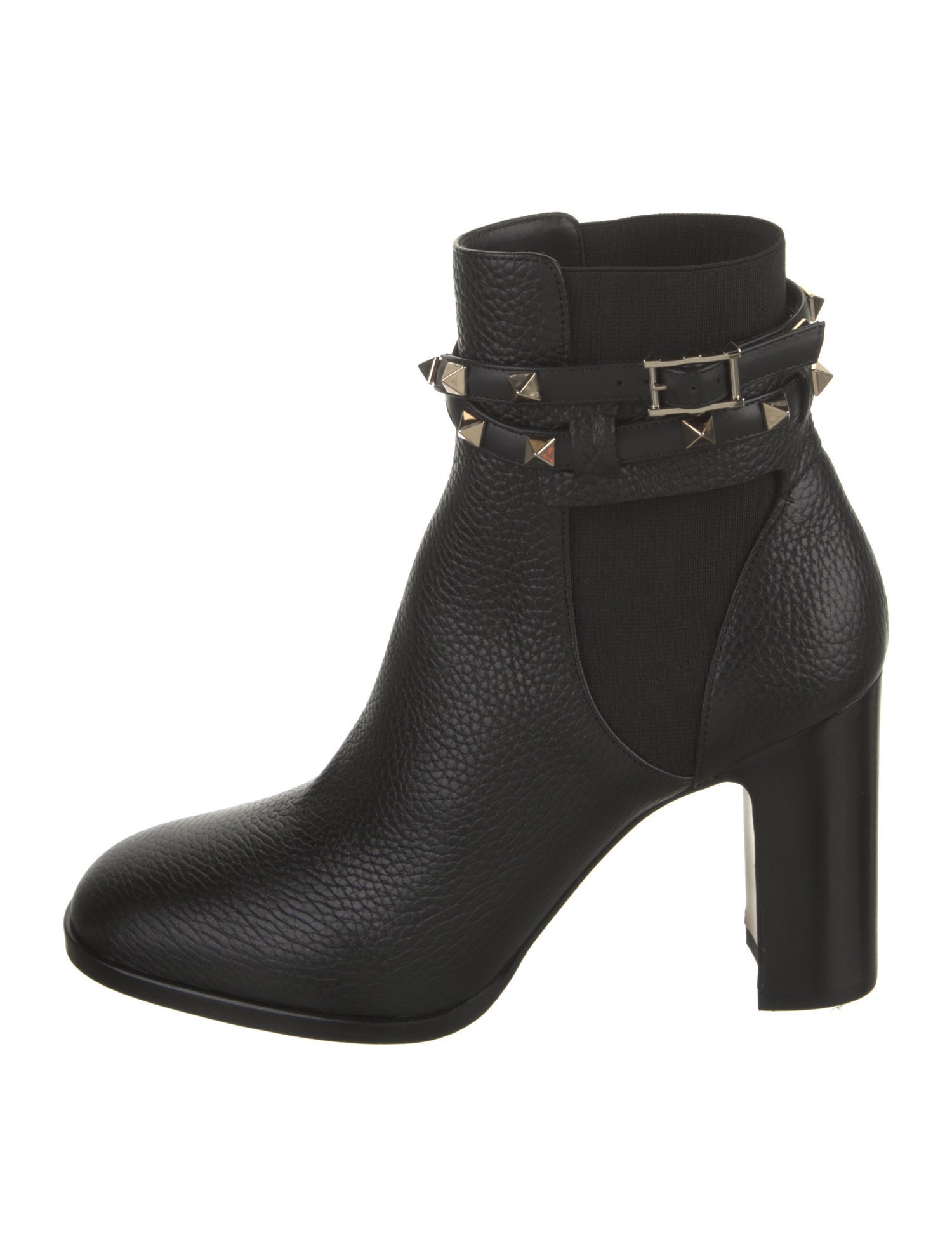 Valentino Leather Studded Accents Boots