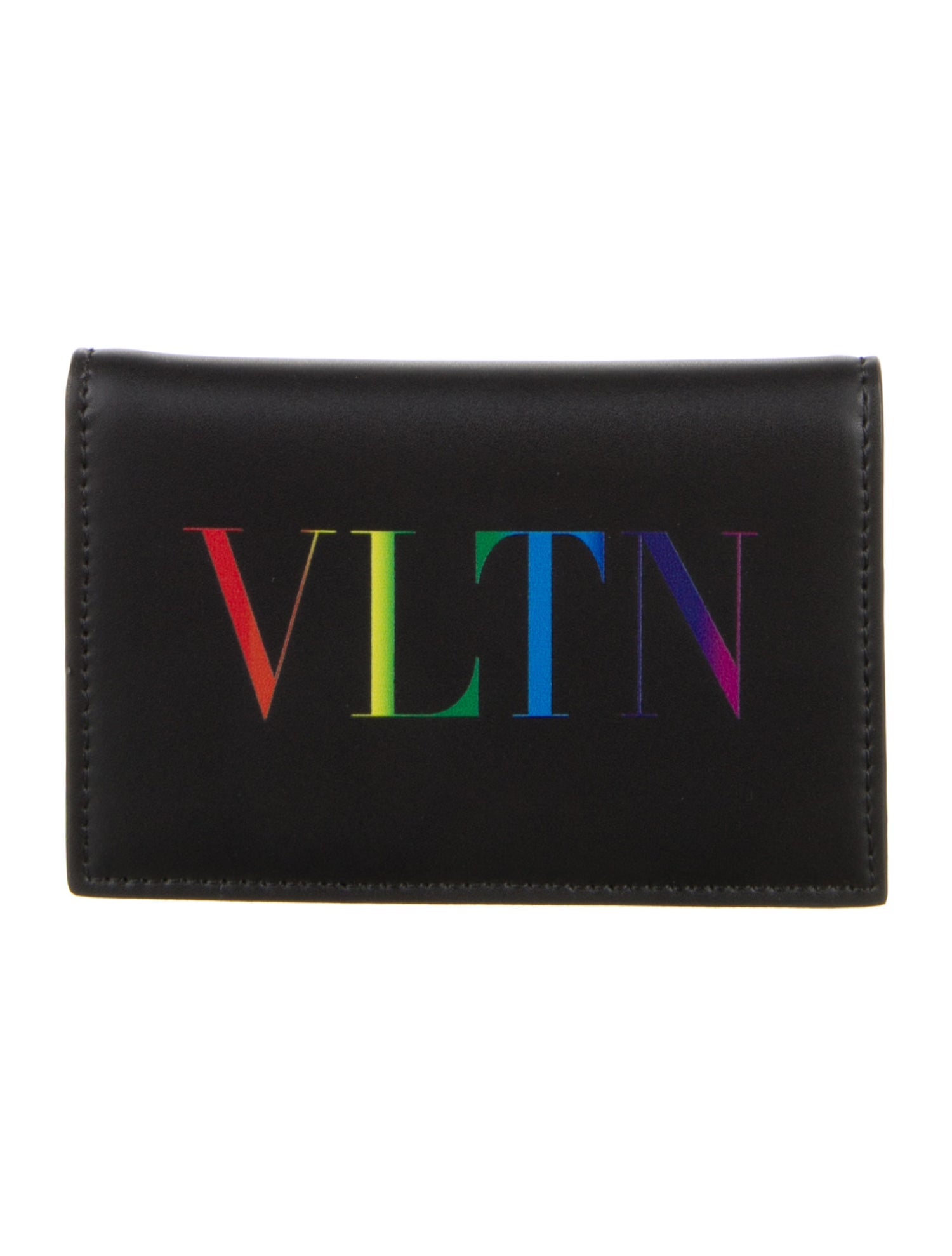 Valentino Leather Graphic Print Bifold Wallet w/ Tags
