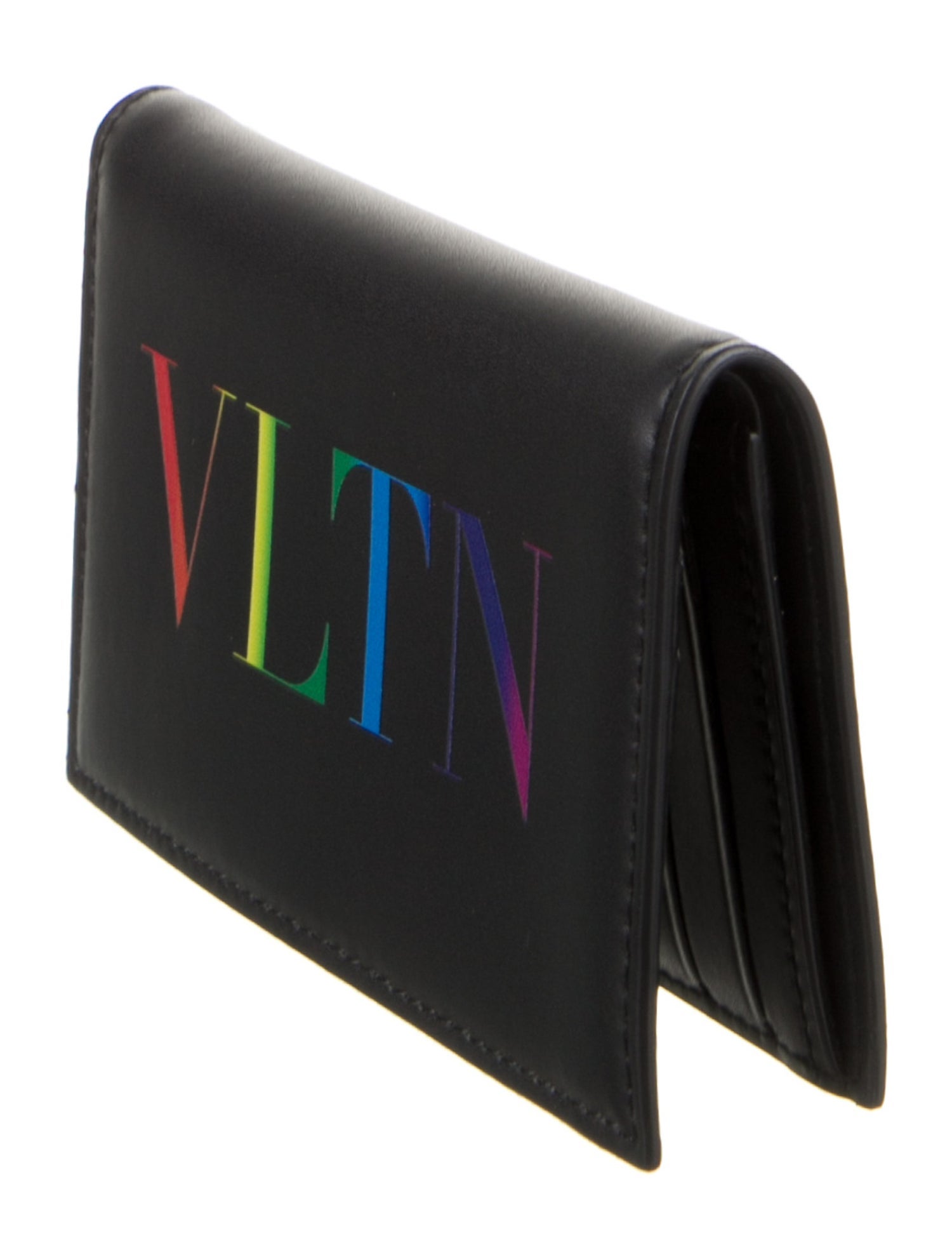 Valentino Leather Graphic Print Bifold Wallet w/ Tags
