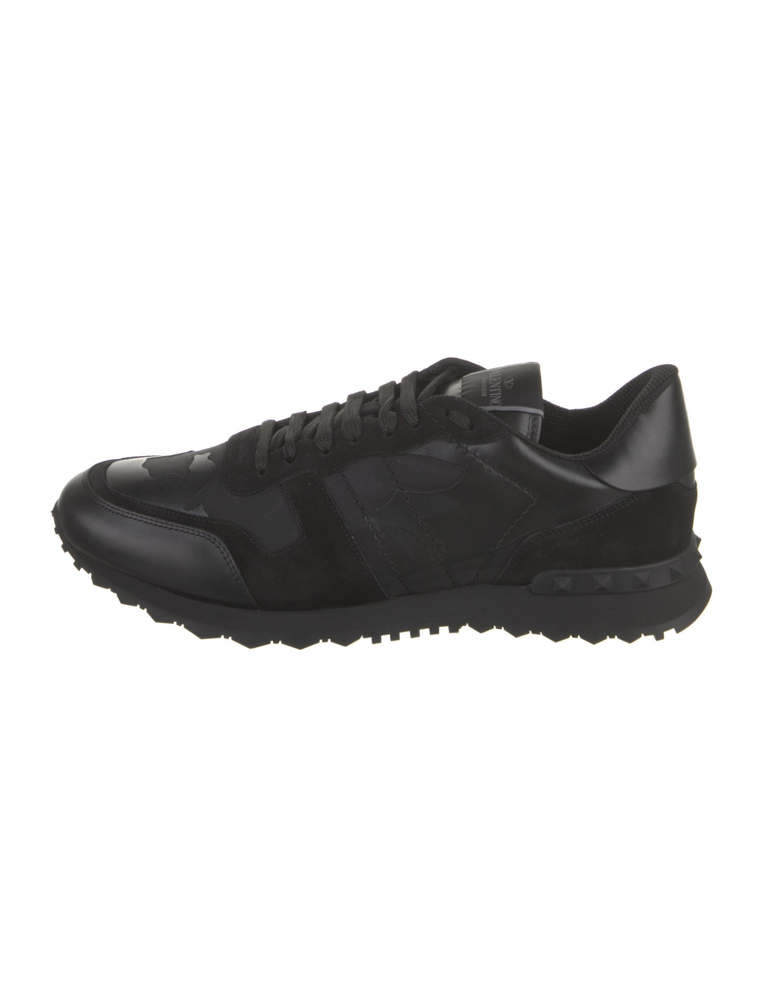 Valentino Leather Studded Accents Sneakers