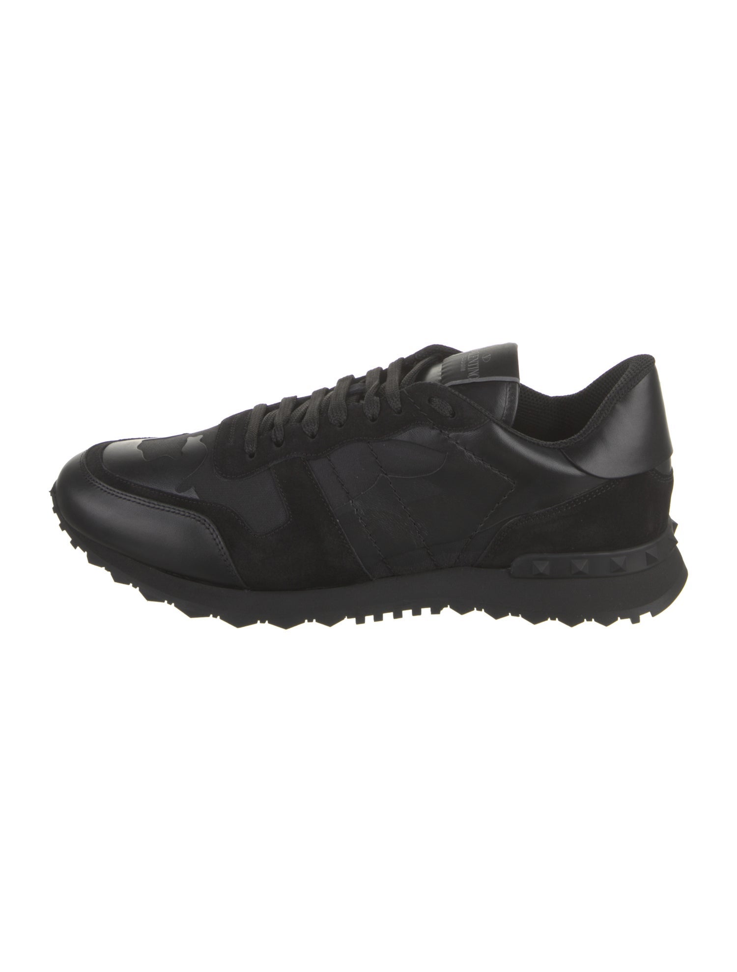 Valentino Leather Studded Accents Sneakers