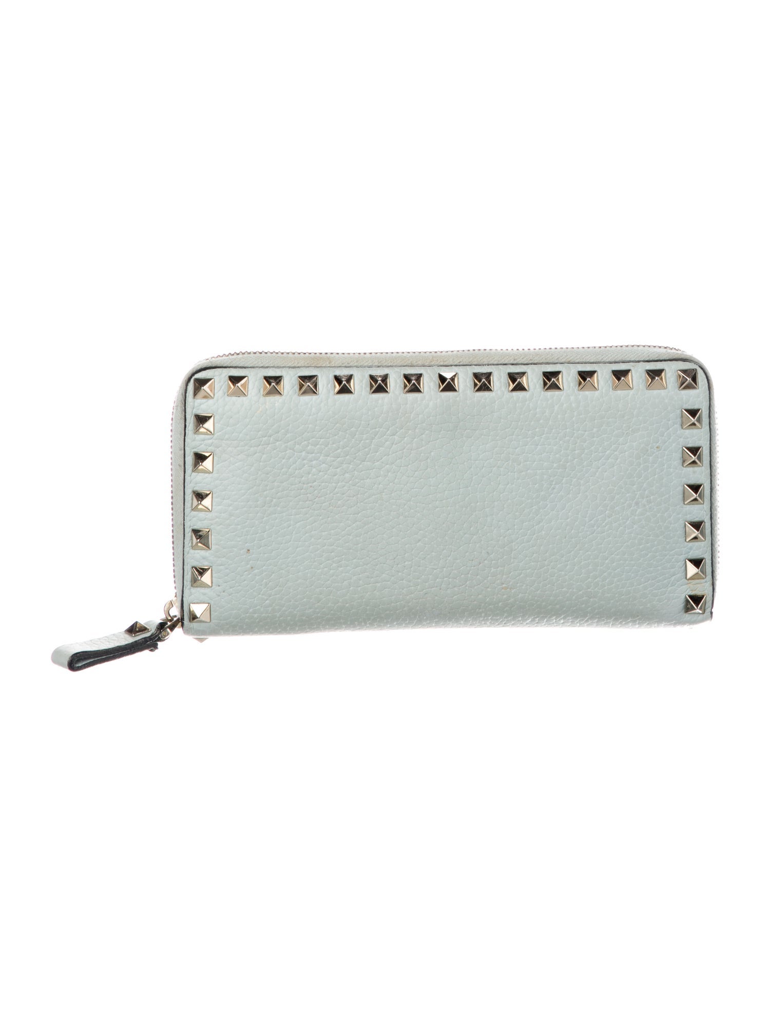 Valentino Rockstud Accents Leather Continental Wallet