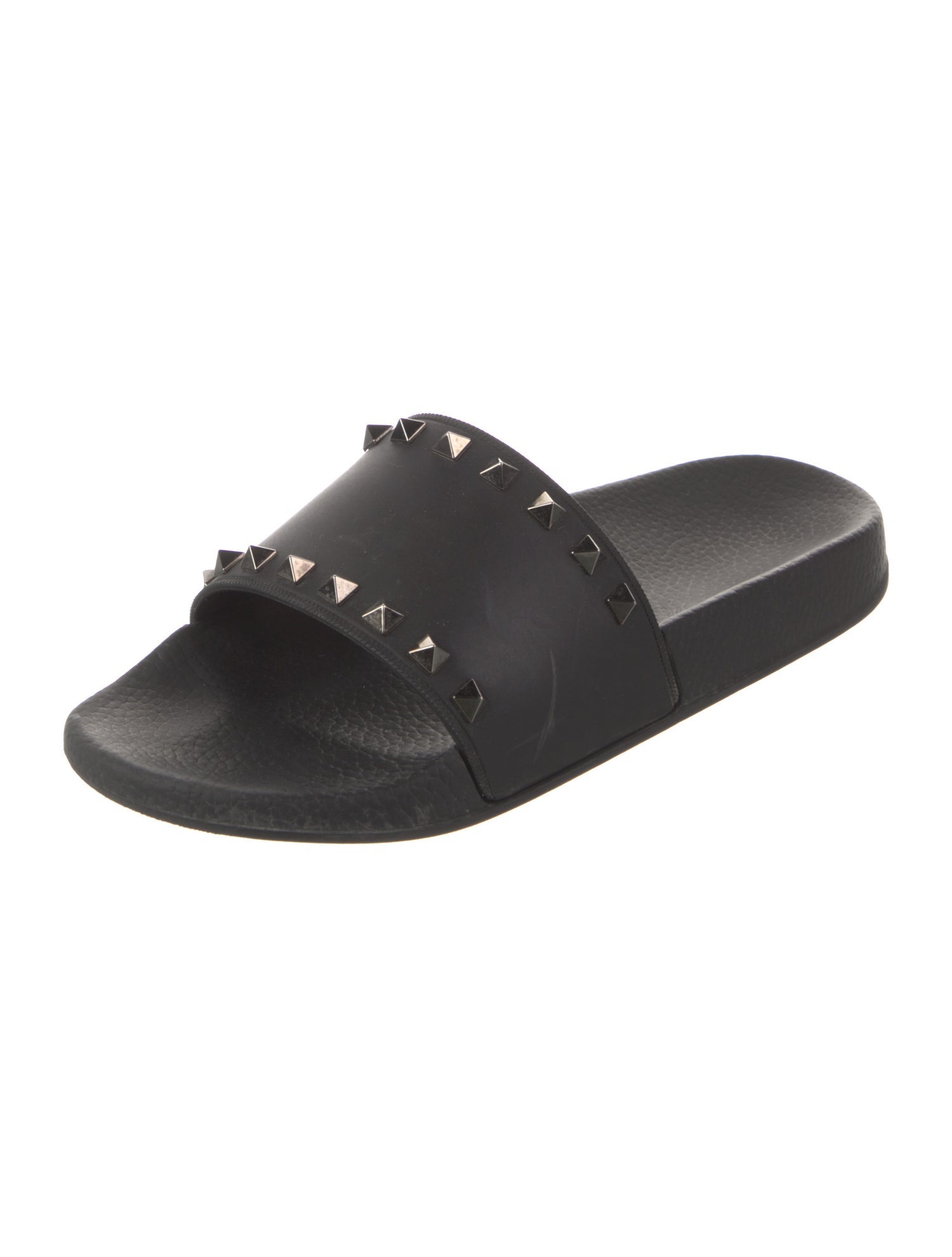 Valentino Rockstud Accents Rubber Slides