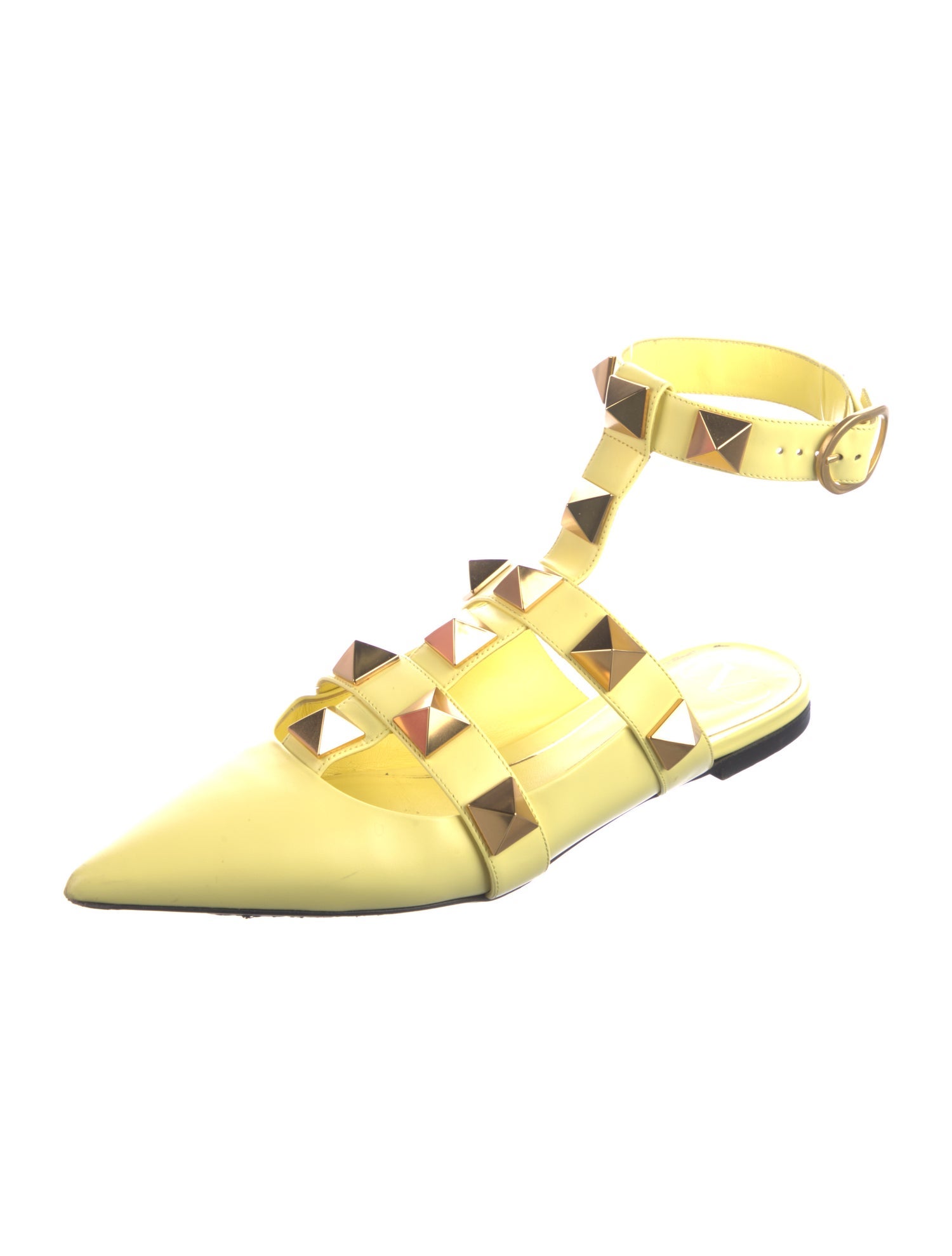 Valentino Rockstud Accents Leather Mules