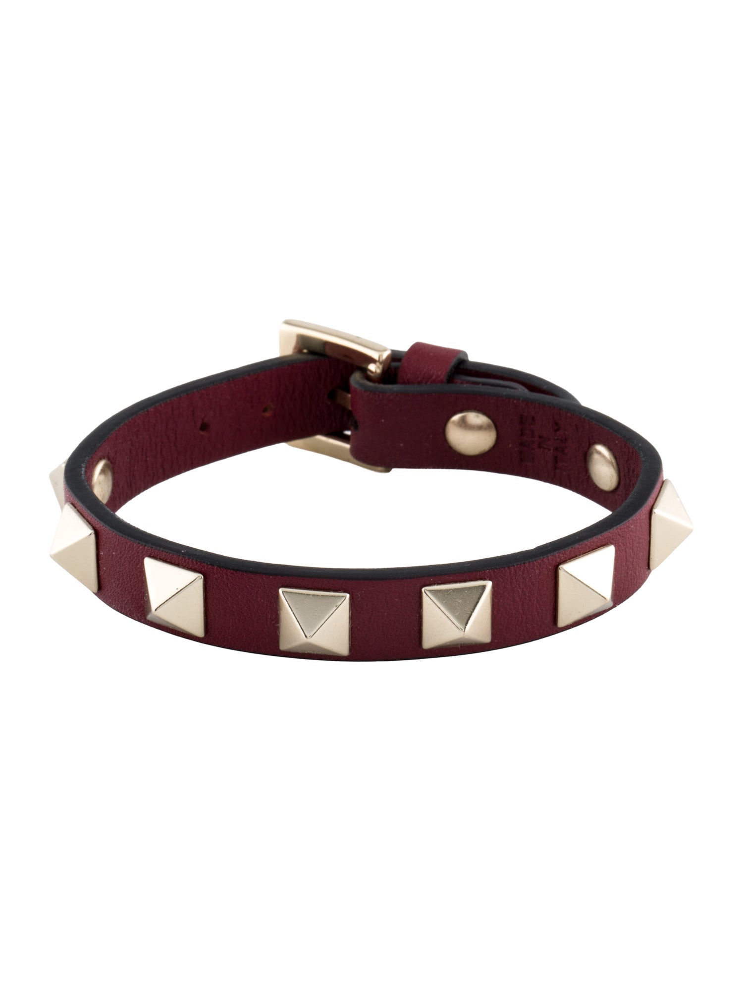 Valentino Leather Rockstud Wrap Bracelet