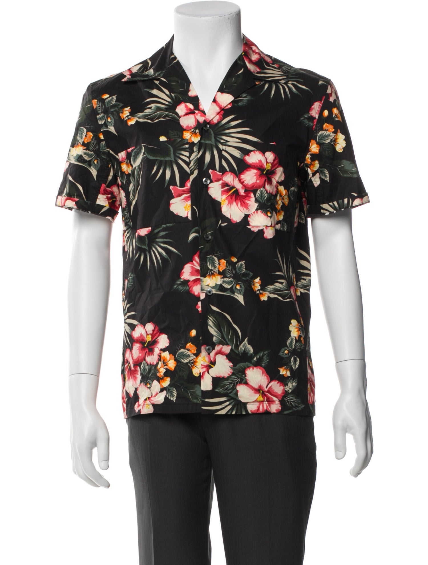 Valentino Floral Print Short Sleeve Shirt