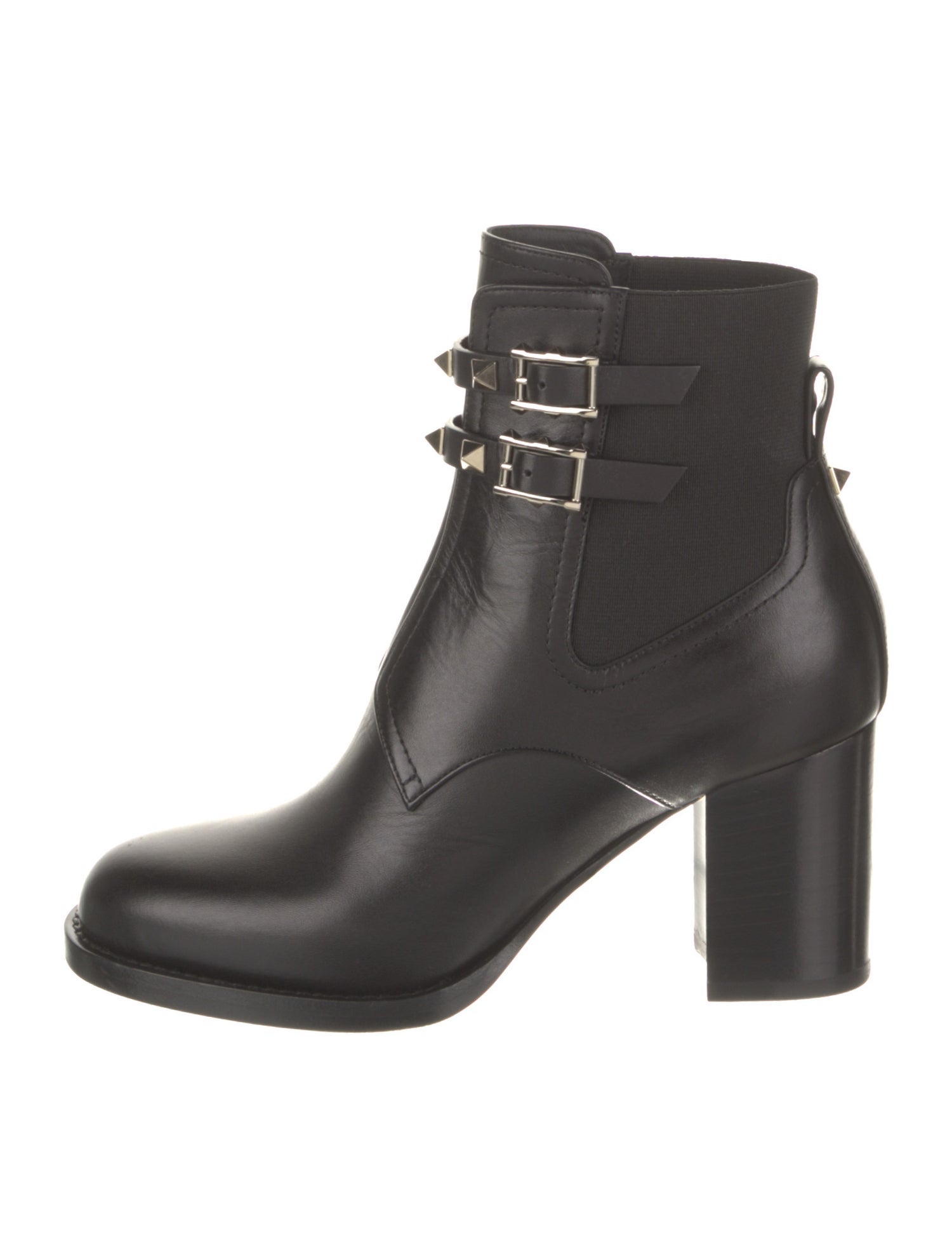 Valentino Leather Studded Accents Boots