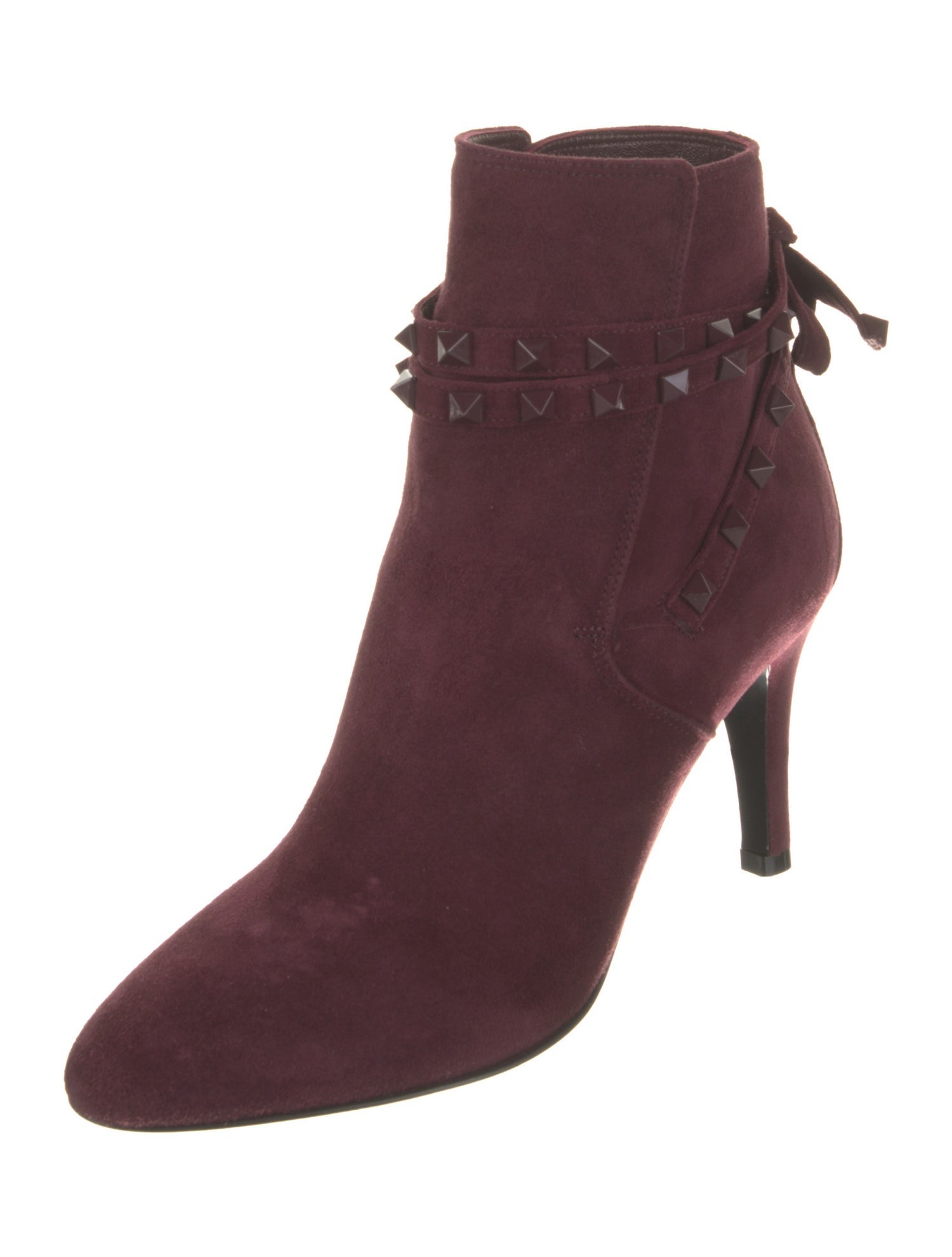 Valentino Suede Studded Accents Boots