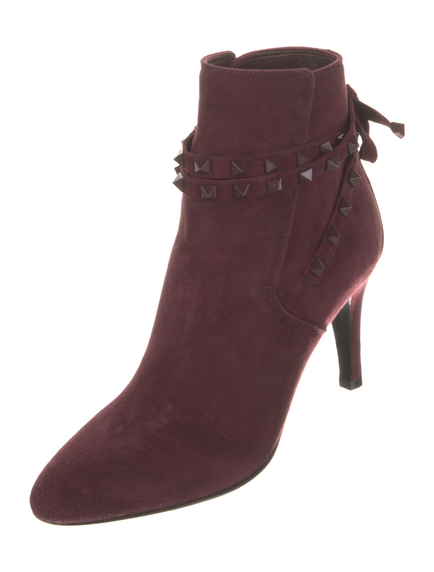 Valentino Suede Studded Accents Boots