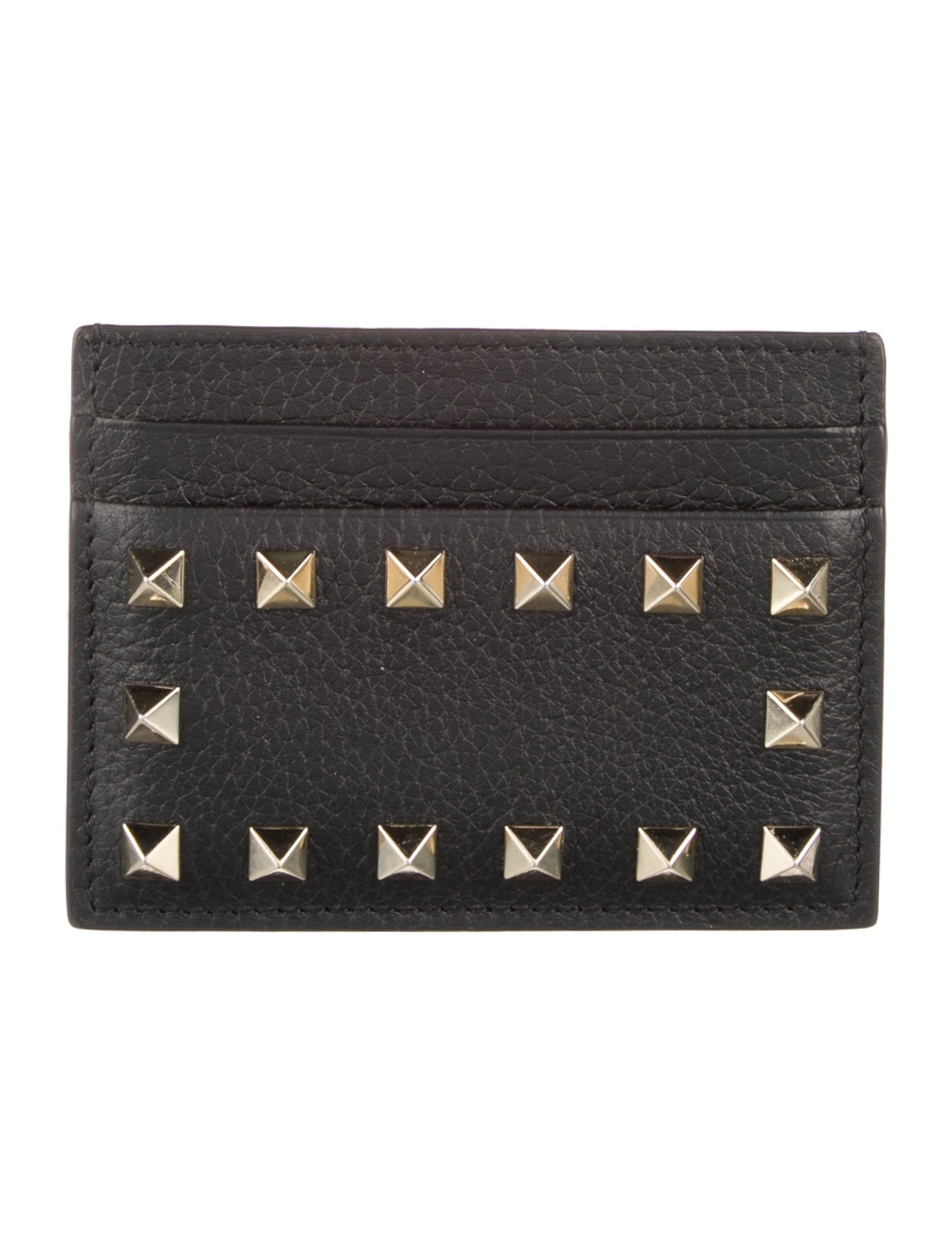 Valentino Leather Graphic Print Card Holder