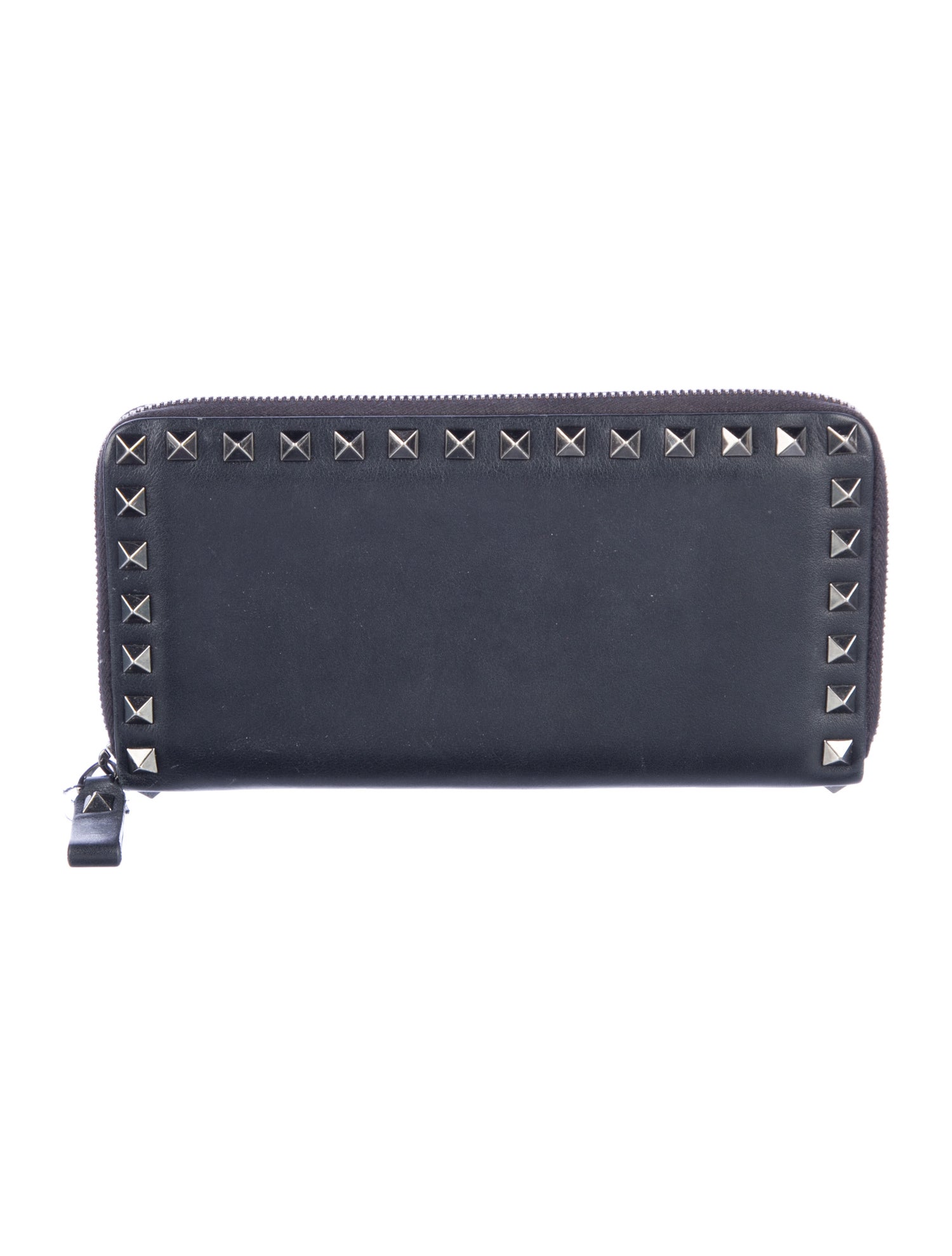 Valentino Rockstud Accents Leather Continental Wallet