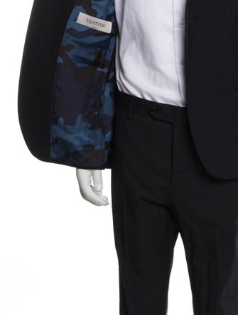 Valentino Solid Wool Two Piece Suit Set