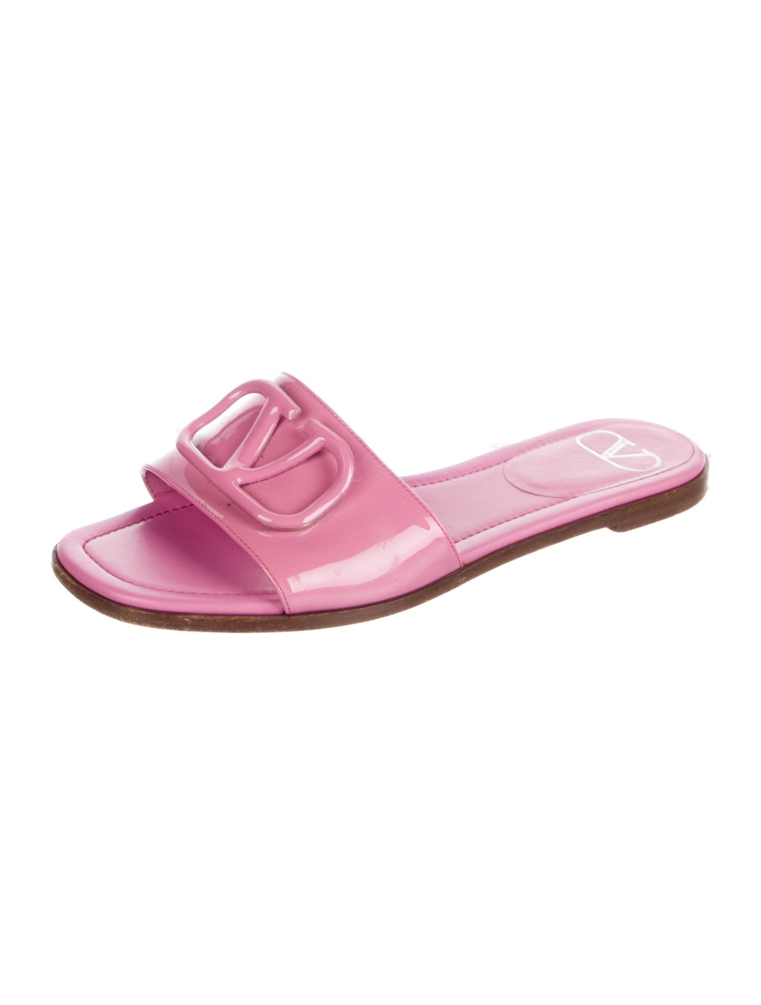 Valentino Patent Leather Slides