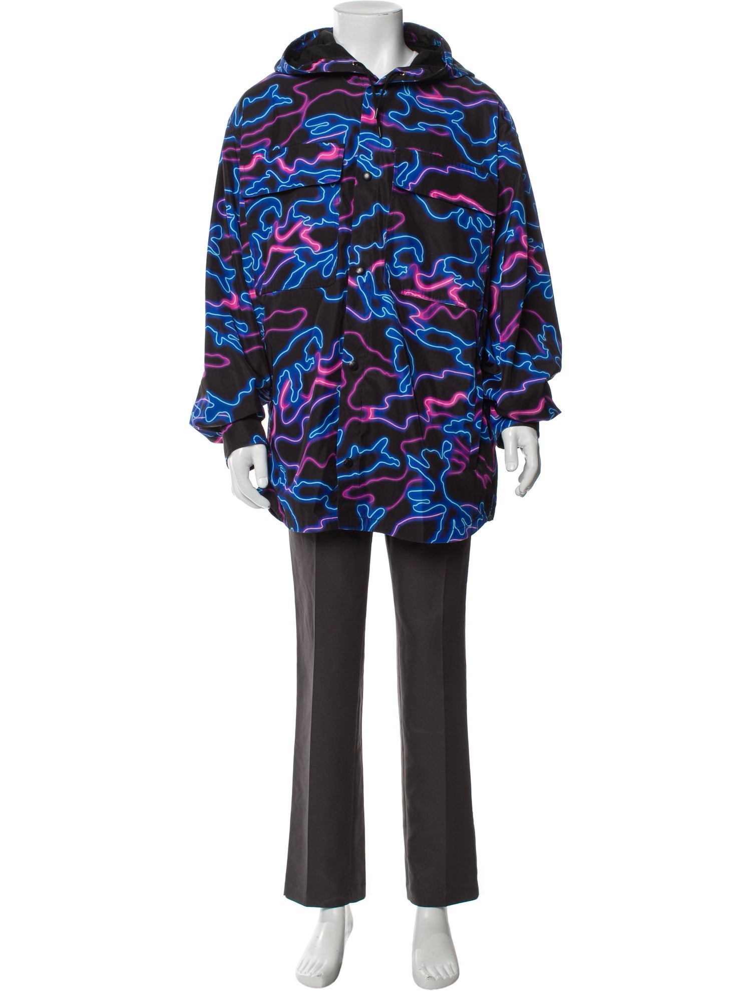 Valentino Graphic Print Parka