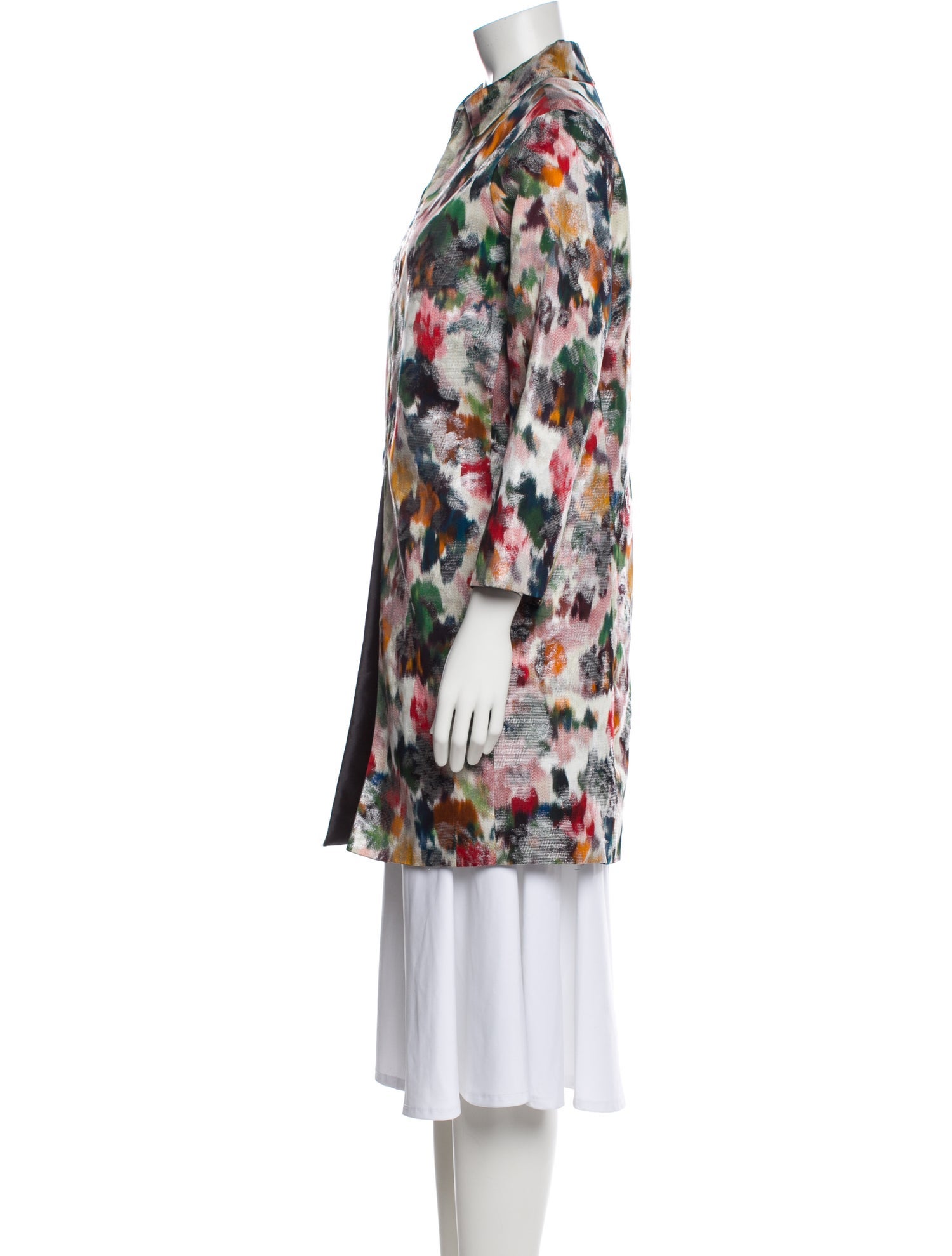 Valentino Floral Print Trench Coat