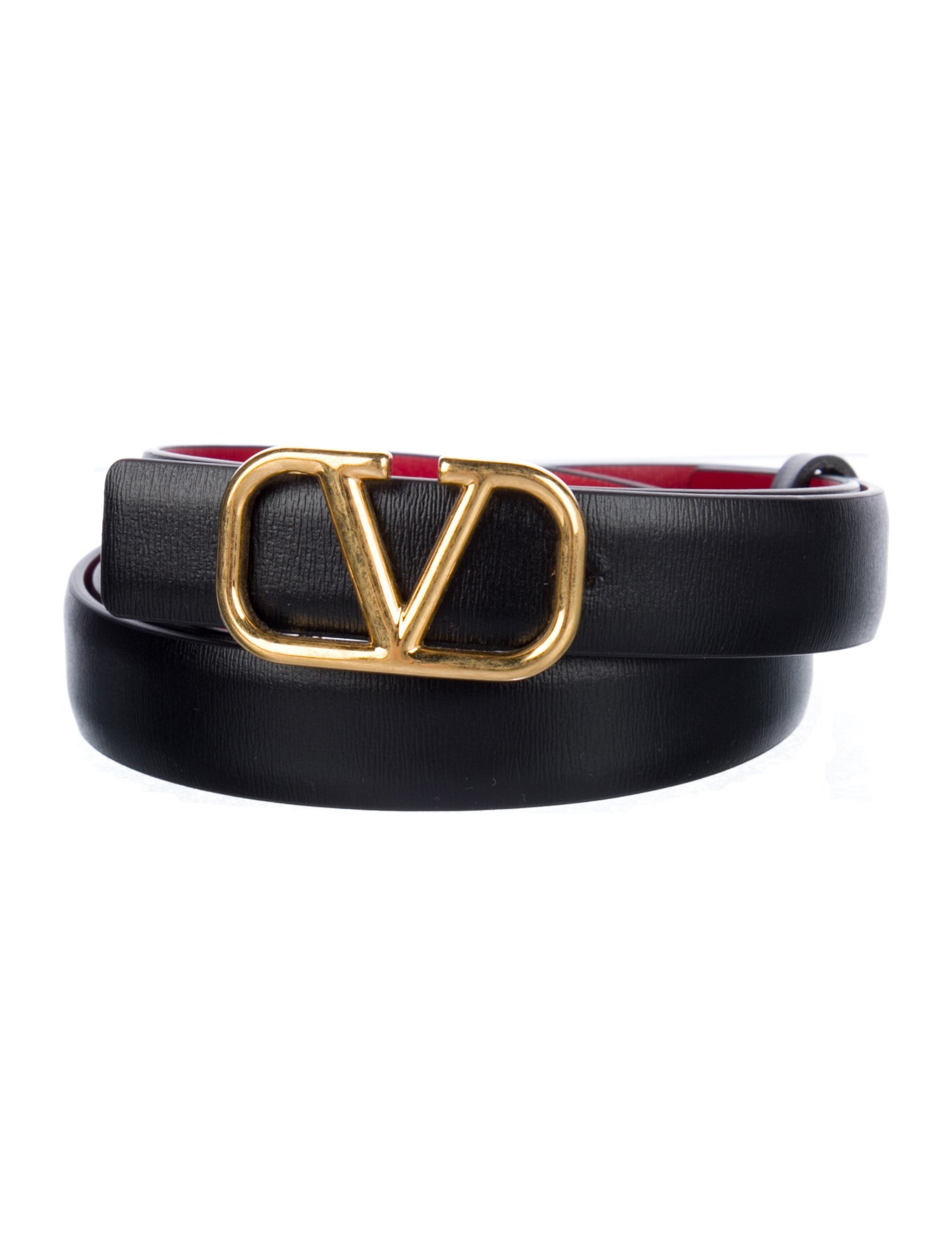 Valentino Skinny Leather Belt