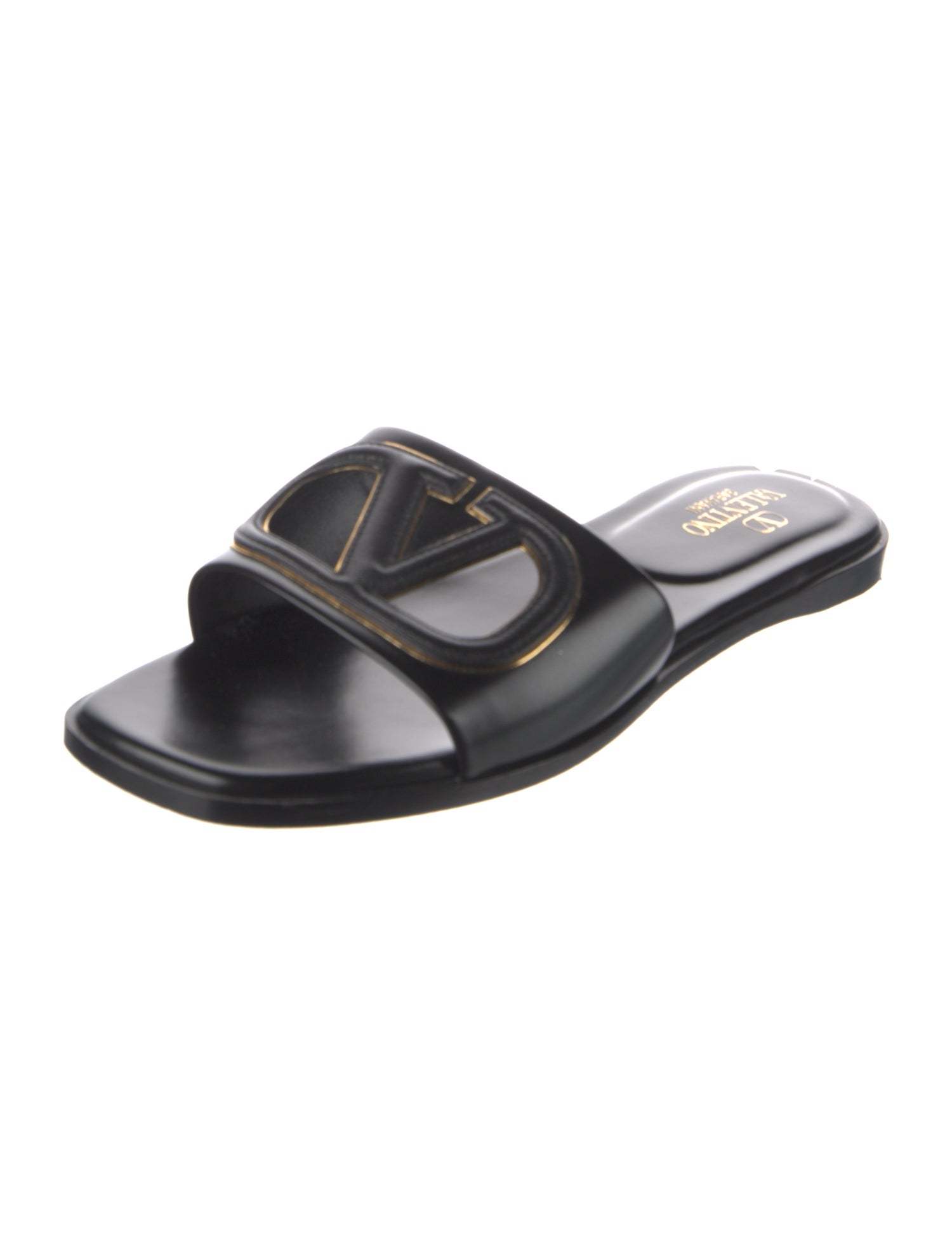 Valentino Leather Slides