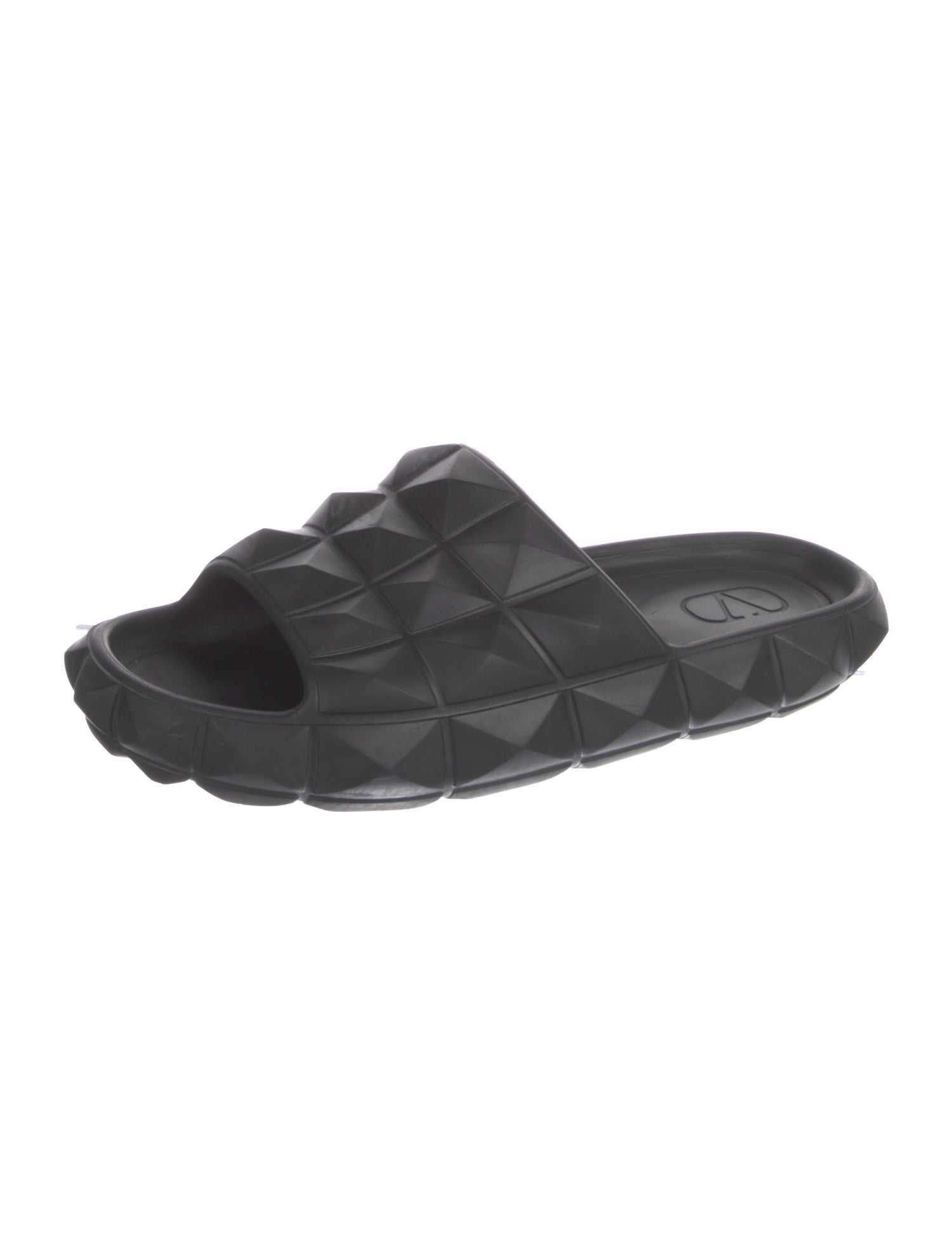 Valentino Rockstud Accents Rubber Slides
