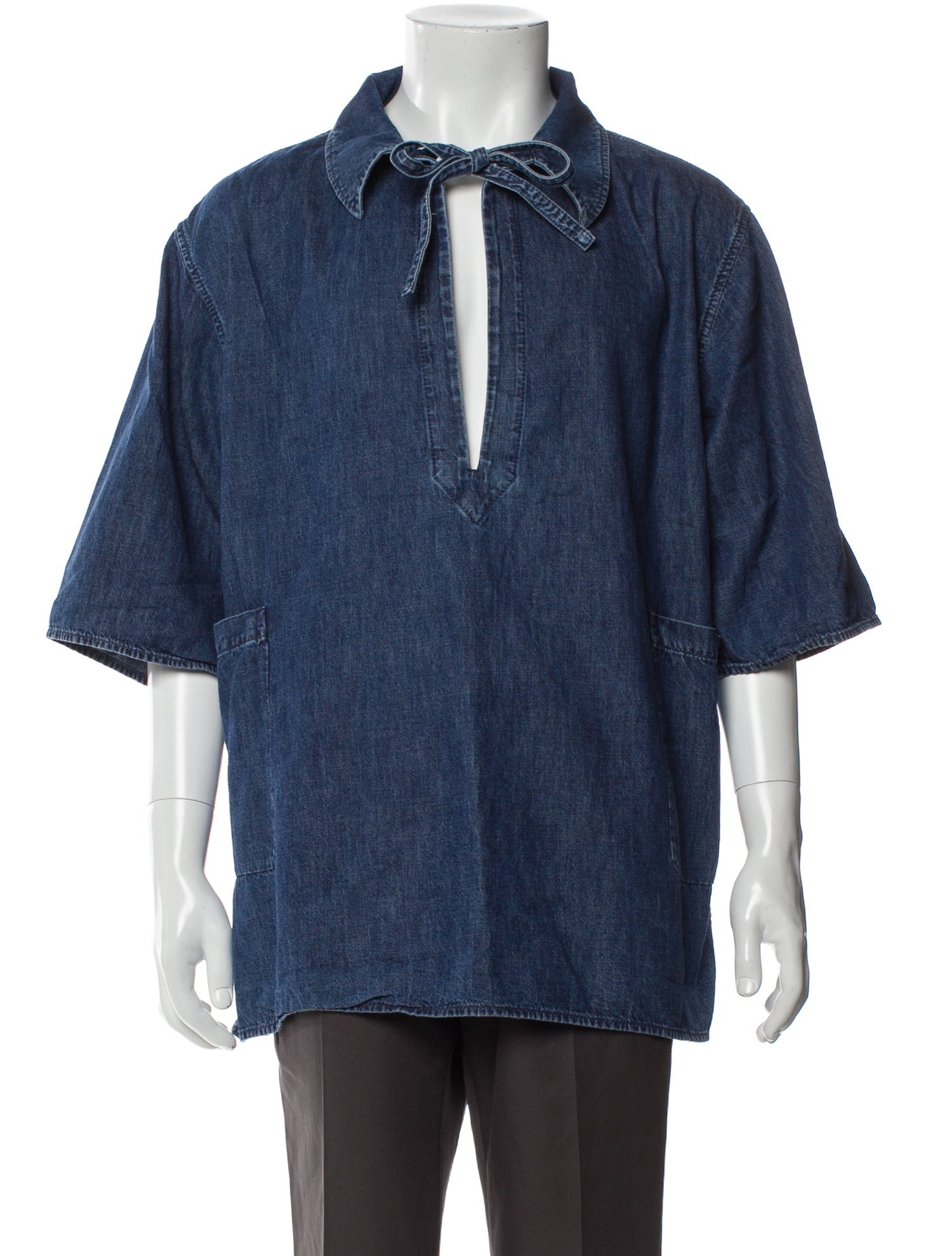 Valentino Crew Neck Three-Quarter Sleeve Henley