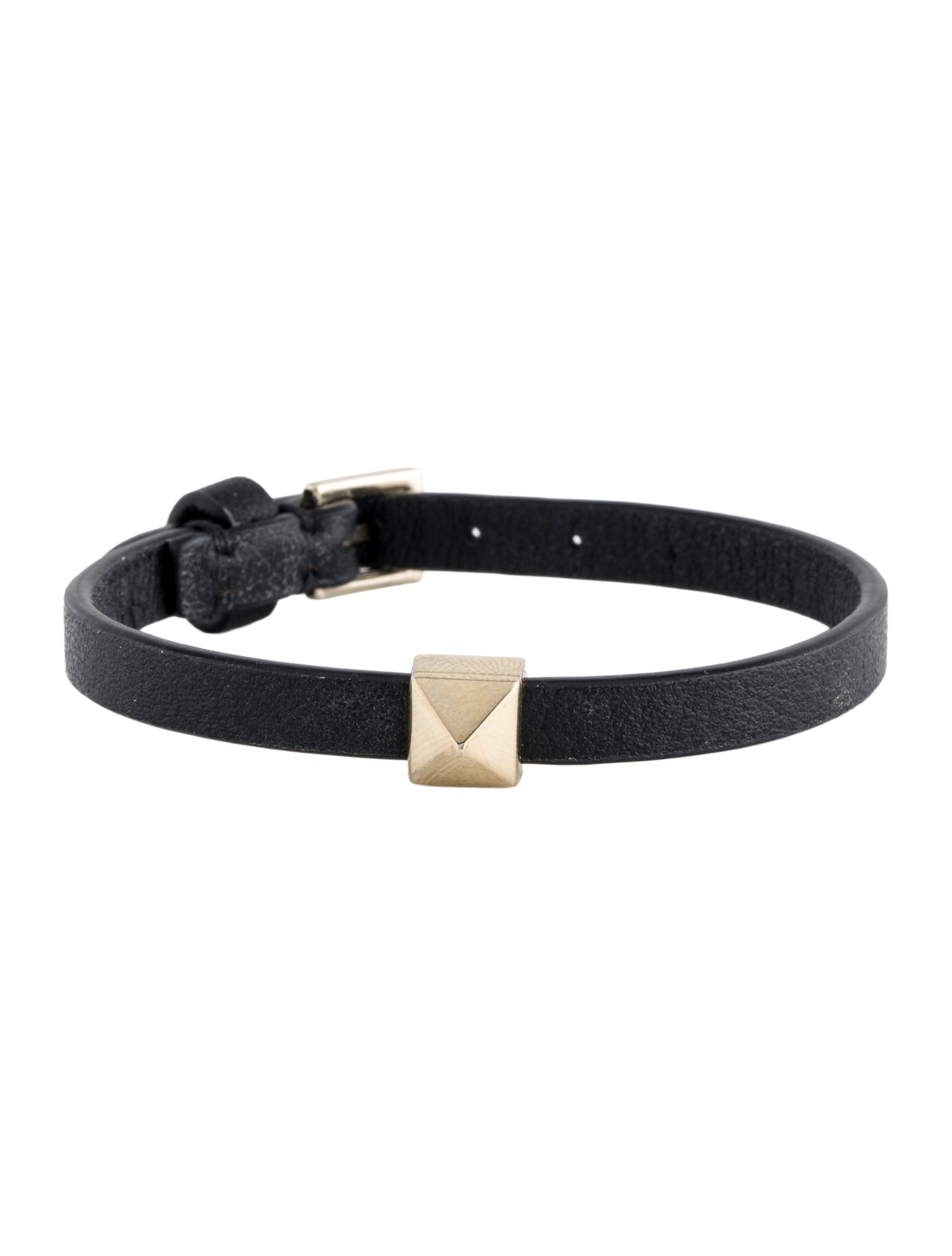 Valentino Leather Stud Wrap Bracelet