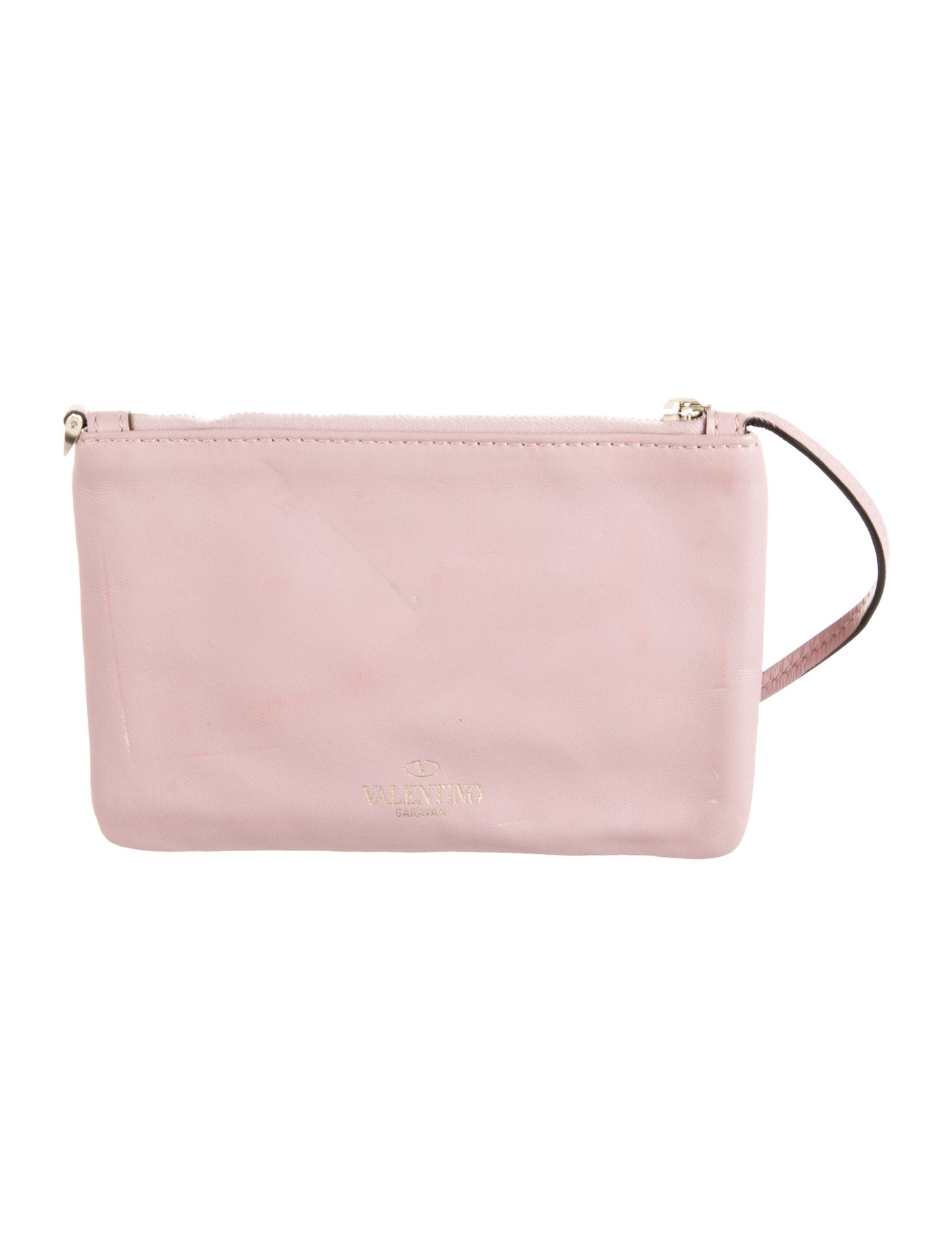 Valentino Leather Printed Wristlet