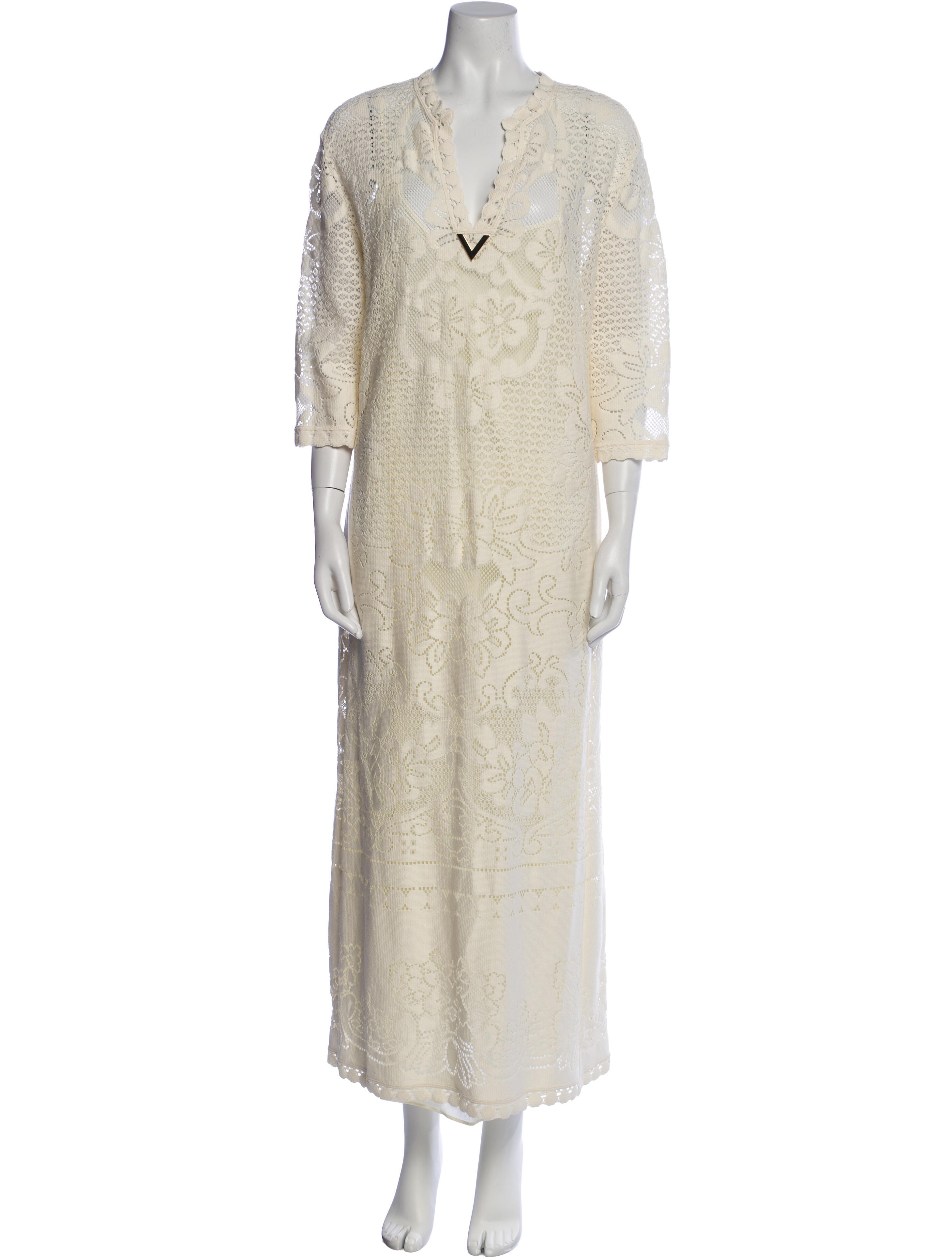 Valentino V-Neck Midi Length Dress w/ Tags