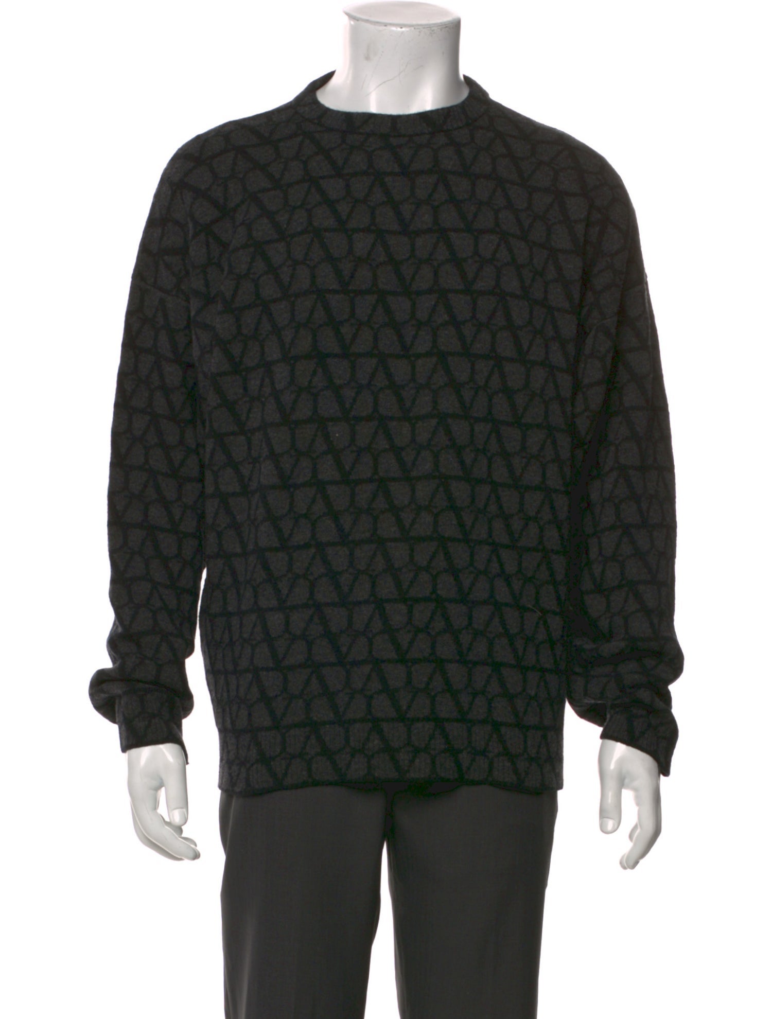 Valentino Virgin Wool Patterned Pullover