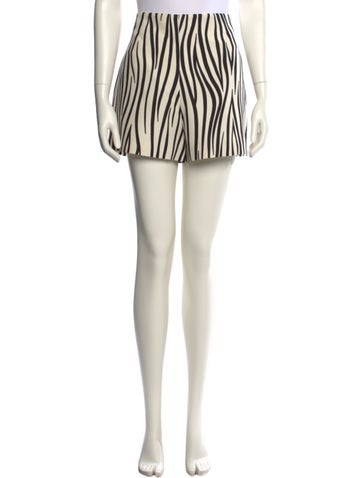 Pre-owned Valentino Virgin Wool Mini Shorts In Neutral