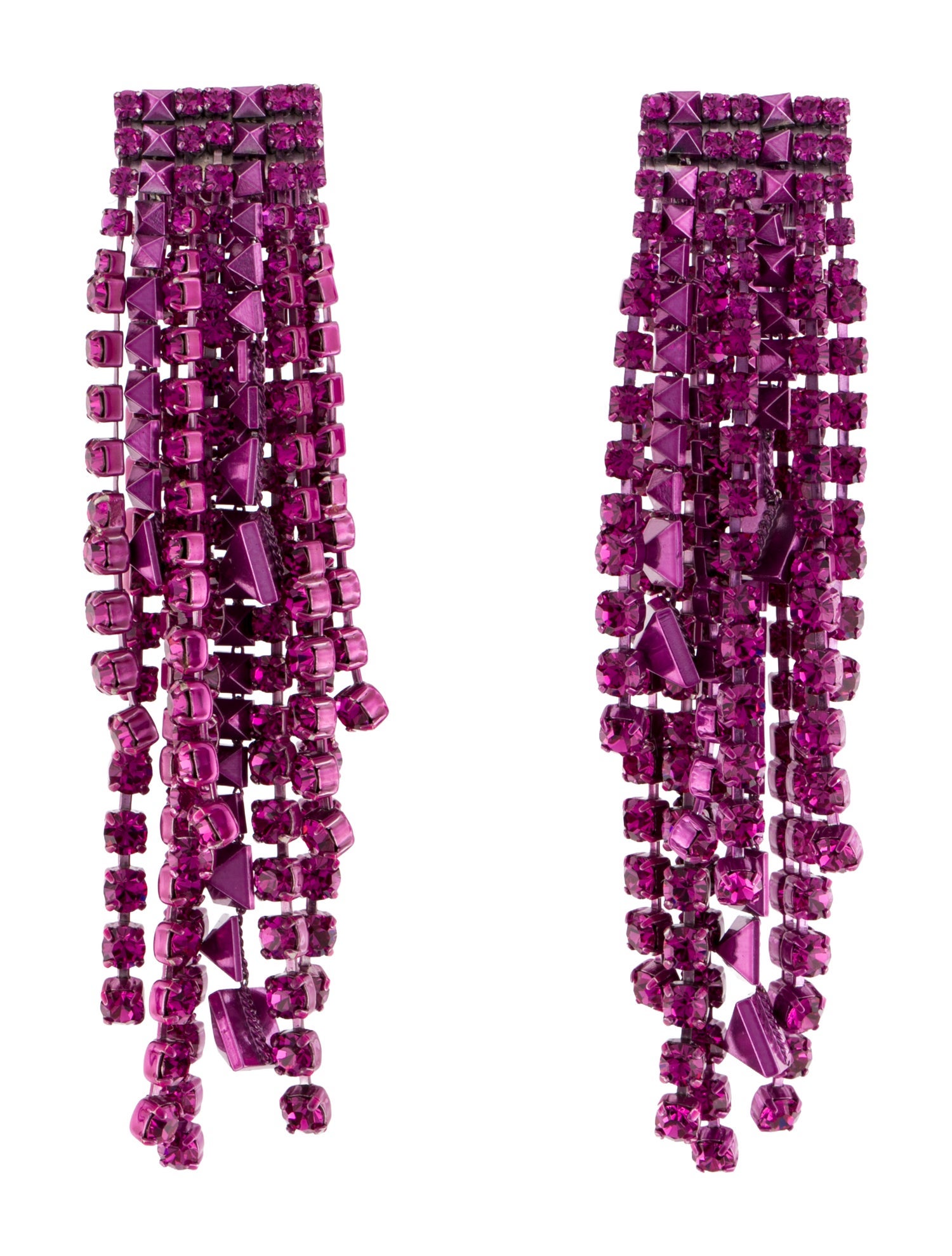 Valentino Brightrain Rockstud Clip-On Chandelier Earrings