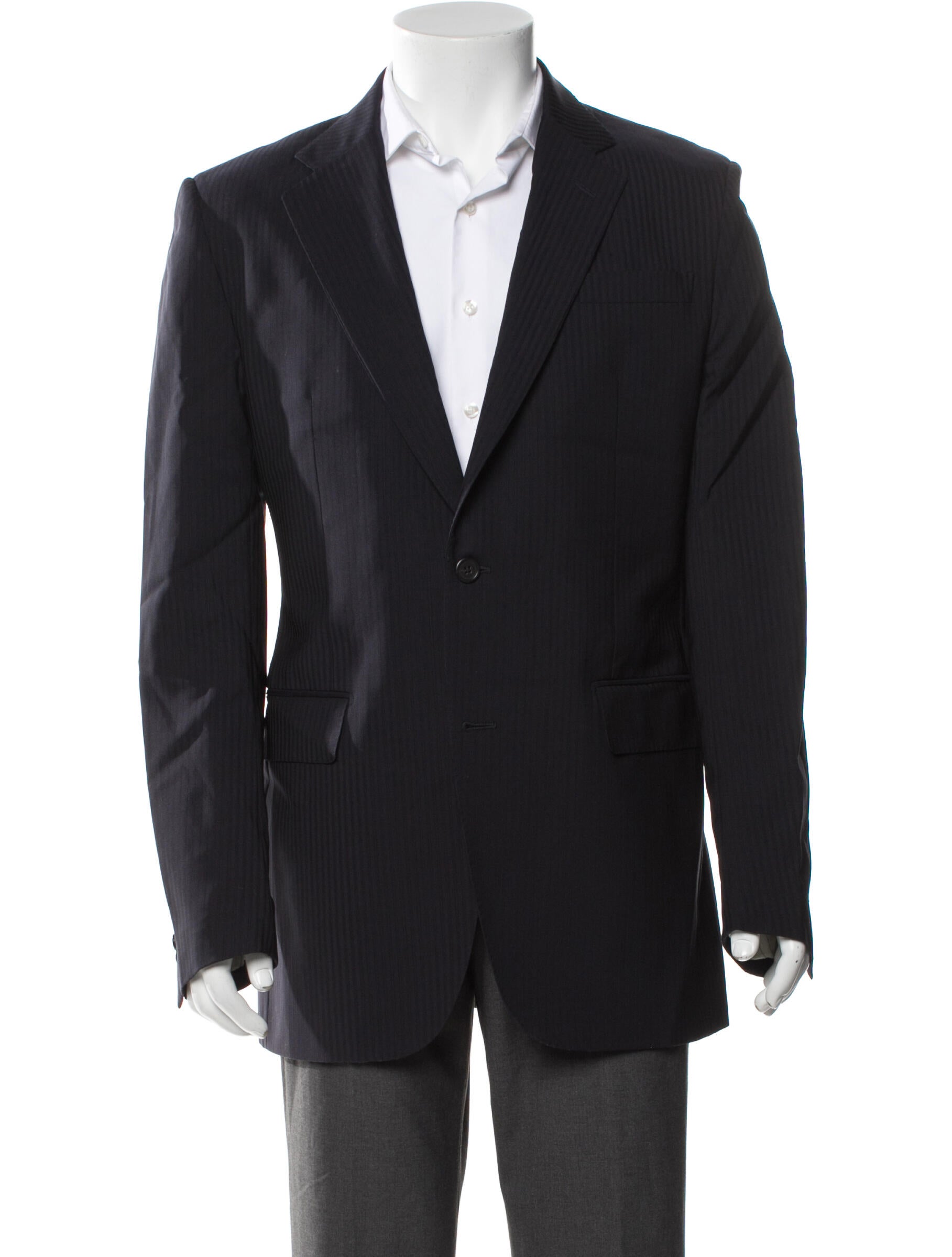 Valentino Virgin Wool Striped Blazer