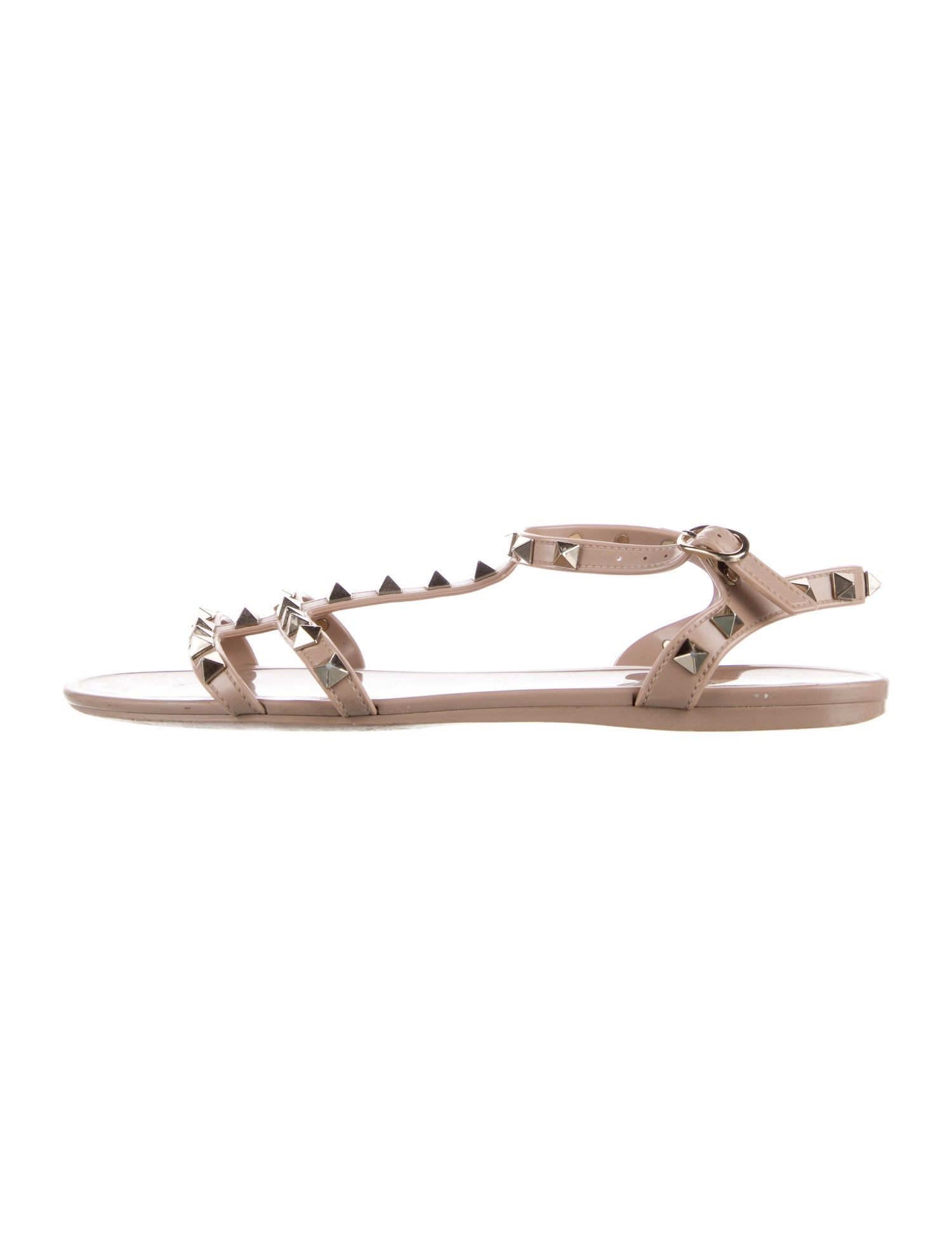 Valentino Rockstud Accents Rubber Gladiator Sandals