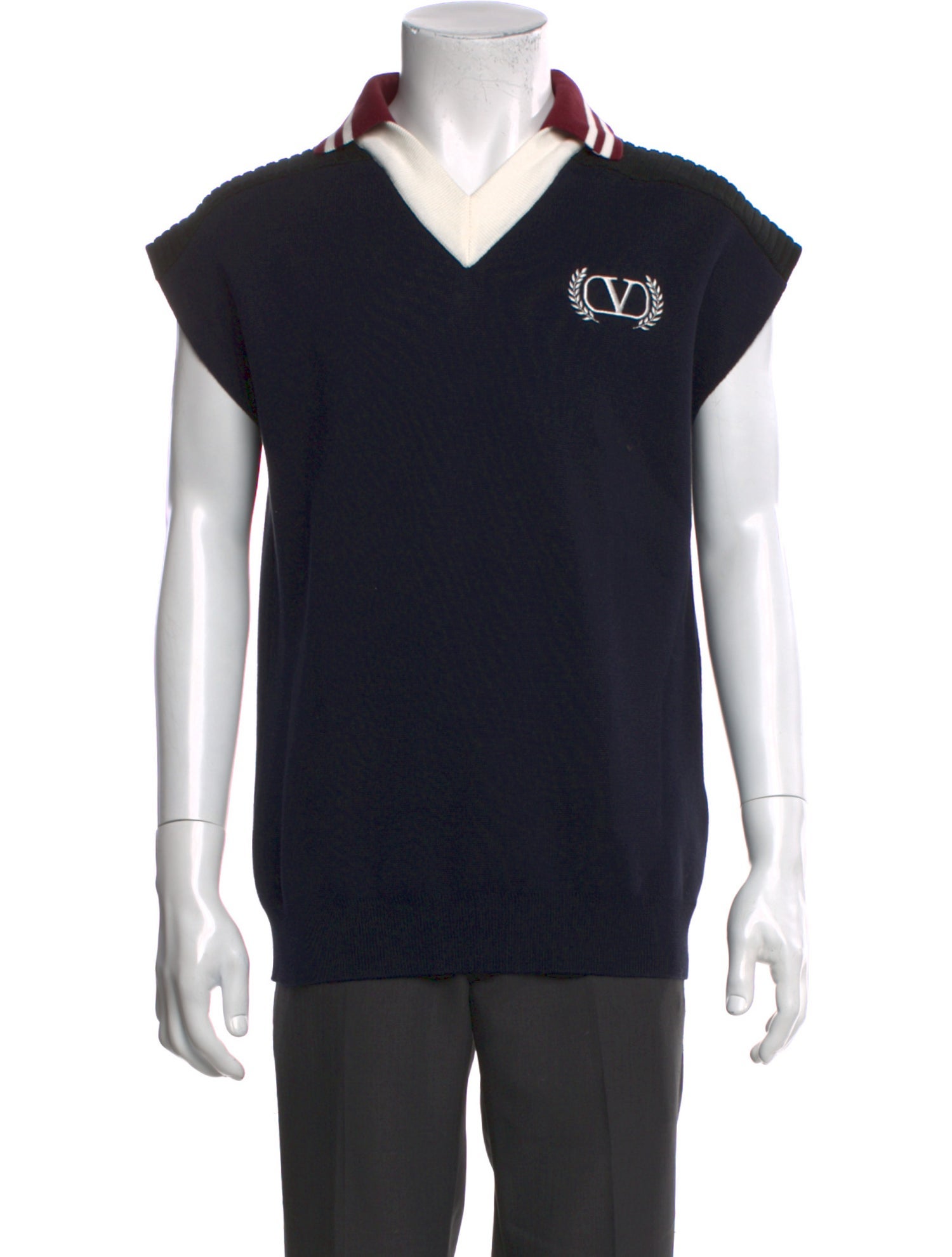 Valentino Graphic Print V-Neck Sweater Vest