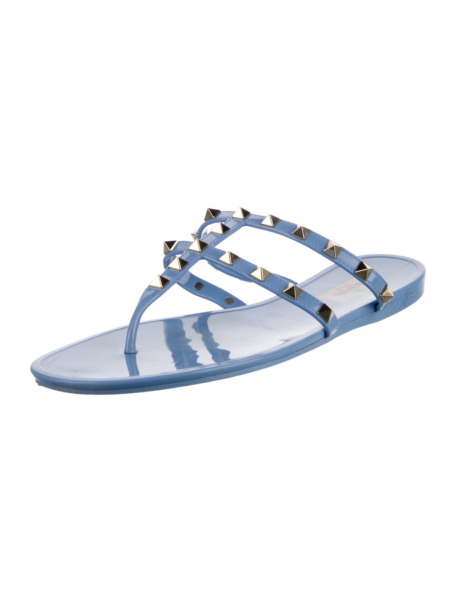 Valentino Rockstud Accents Rubber Slides