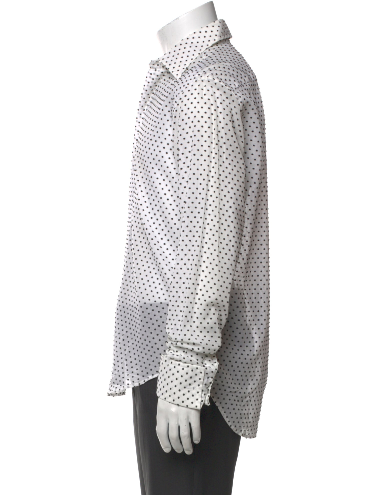 Valentino Polka Dot Print Long Sleeve Dress Shirt