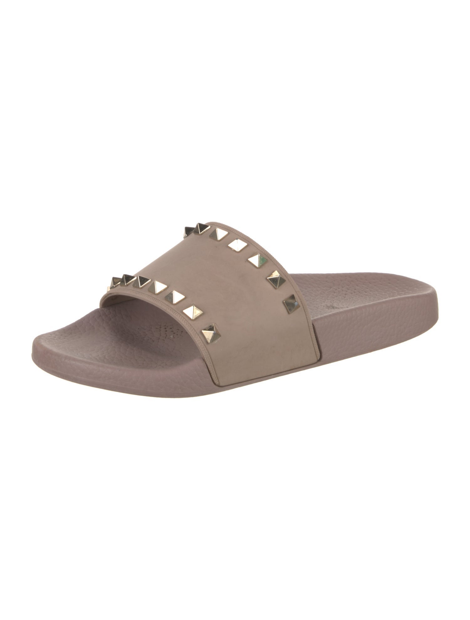 Valentino Rockstud Accents Rubber Slides