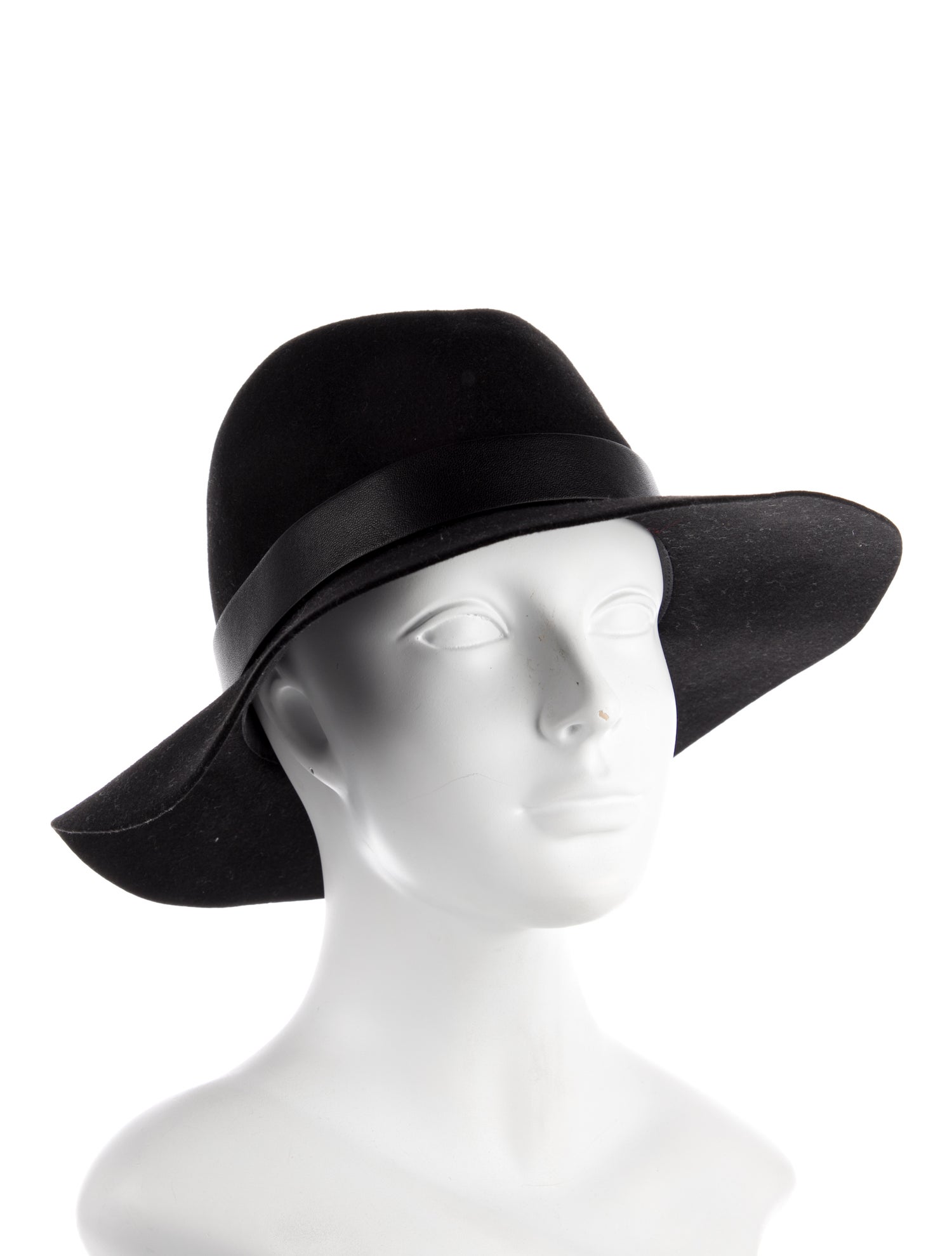 Valentino Felt Sun Hat With Leather Band