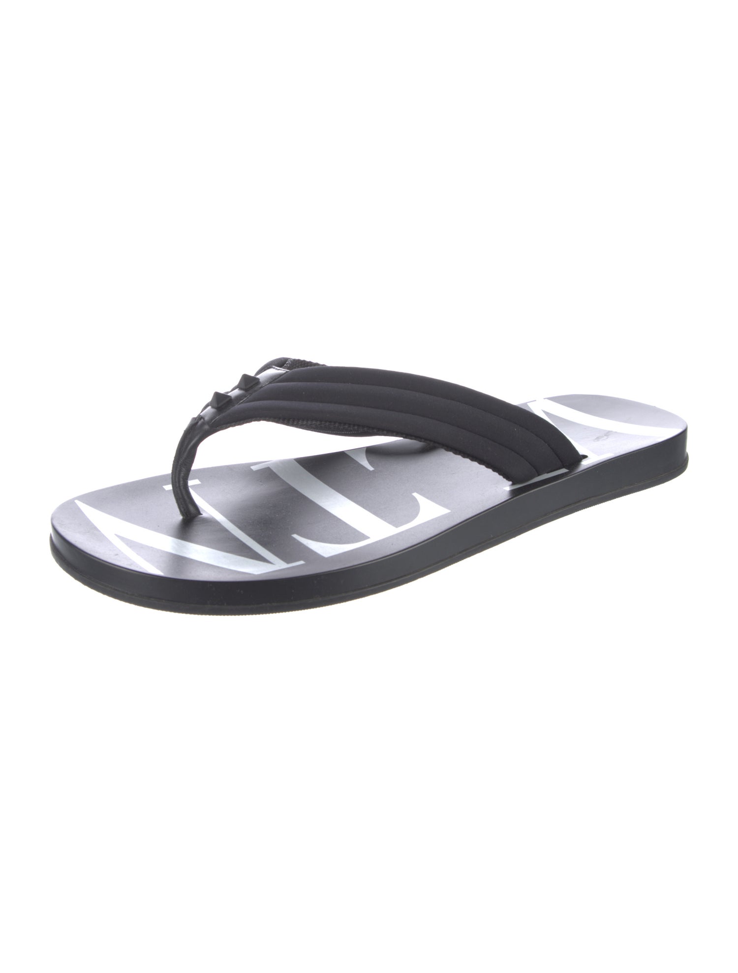 Valentino Rockstud Accents Flip Flops
