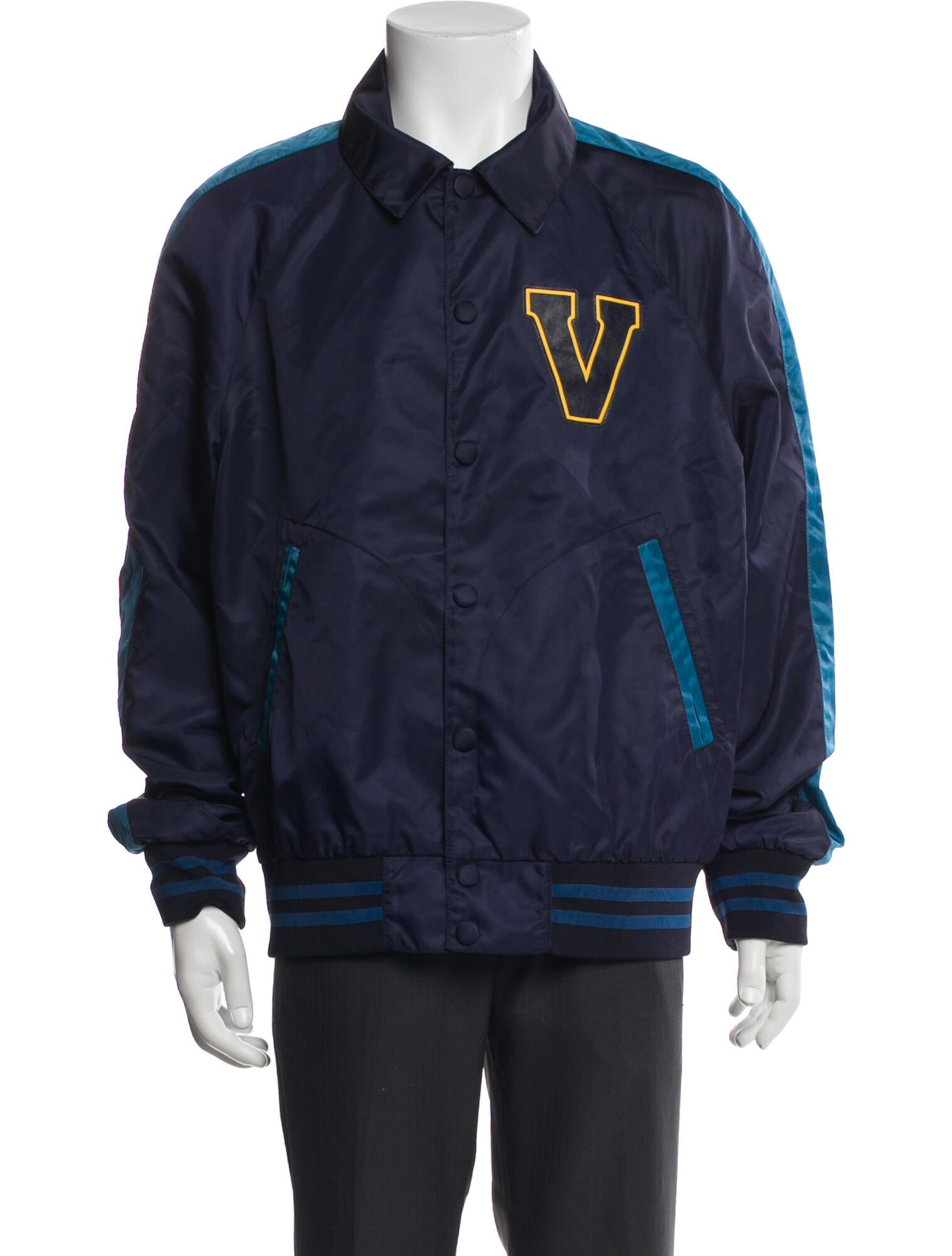 Valentino Striped Bomber Jacket