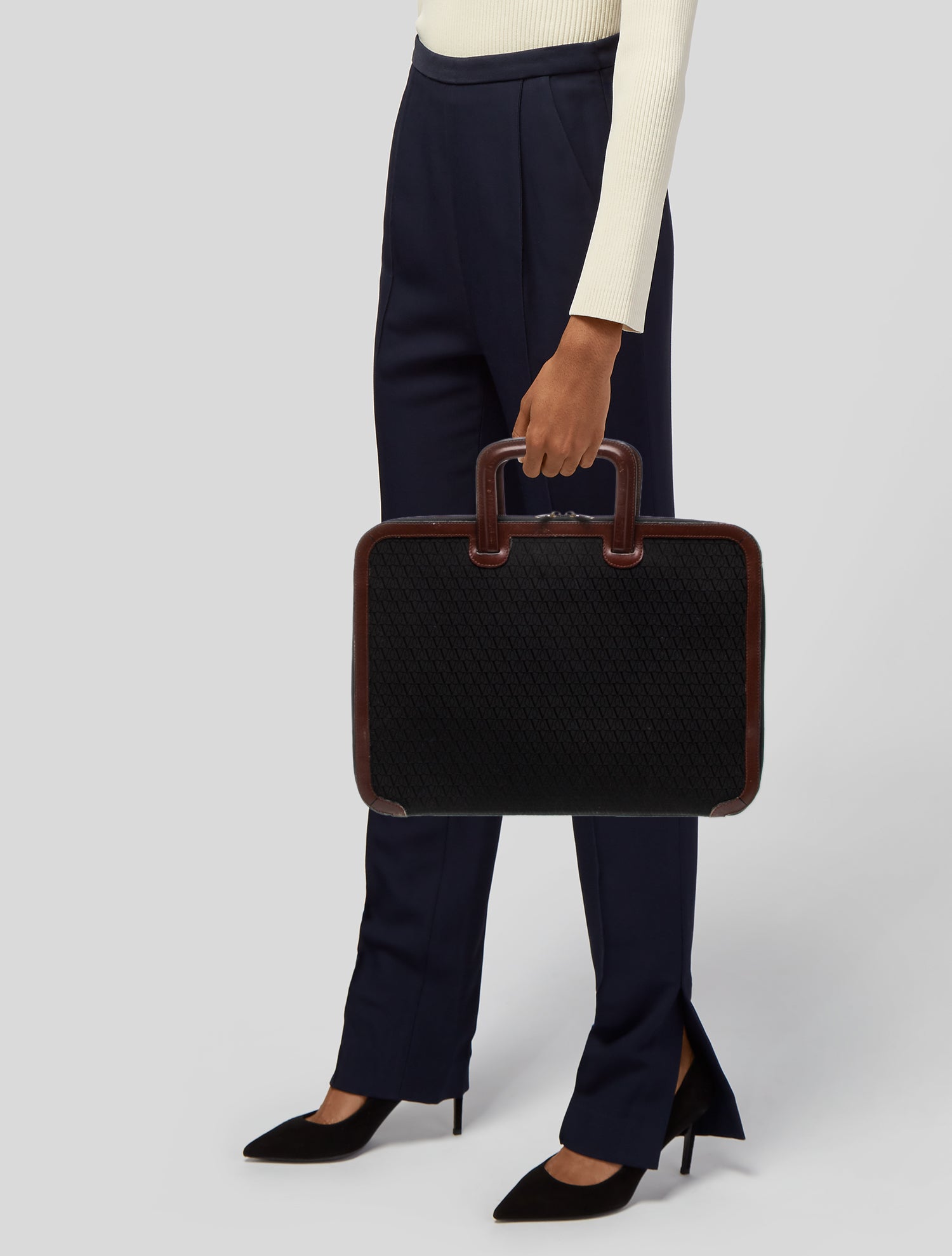 Valentino Canvas Briefcase