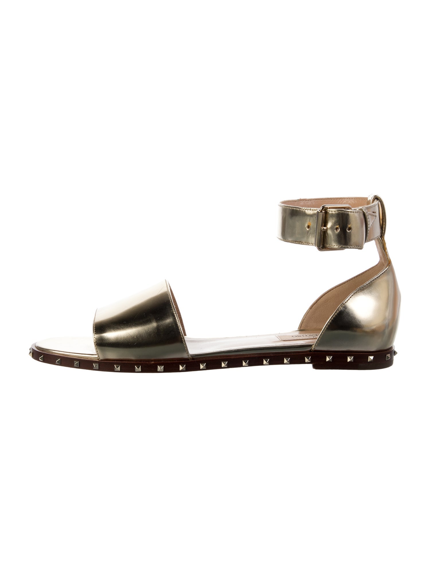 Valentino Rockstud Accents Leather Sandals