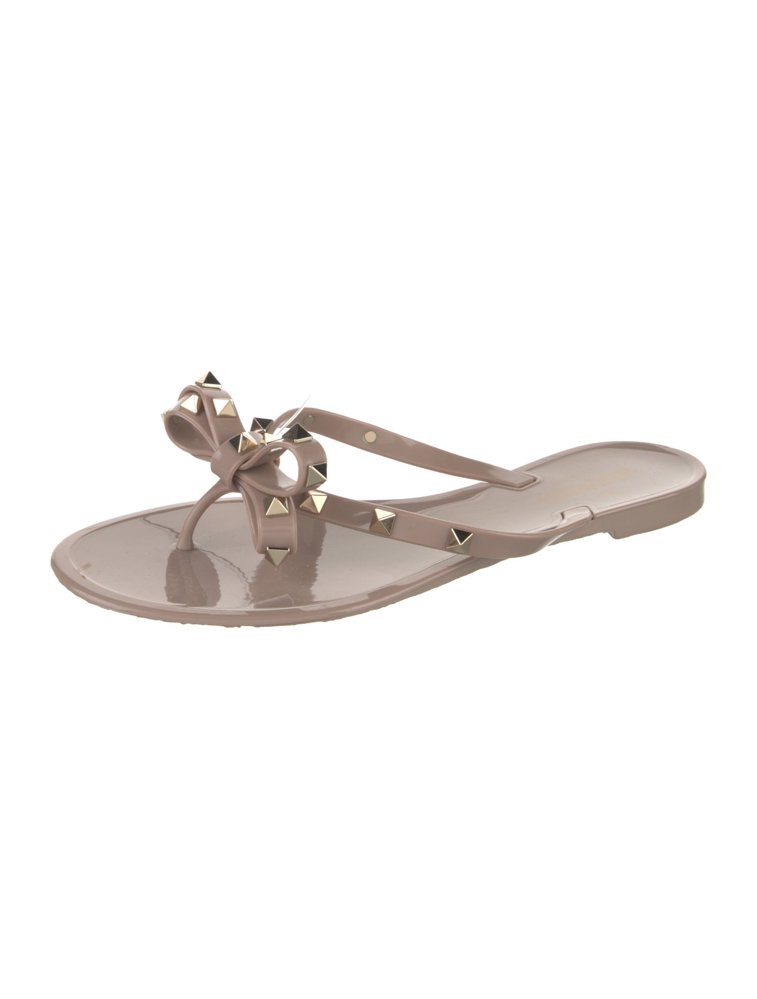 Valentino Rockstud Accents Rubber Slides