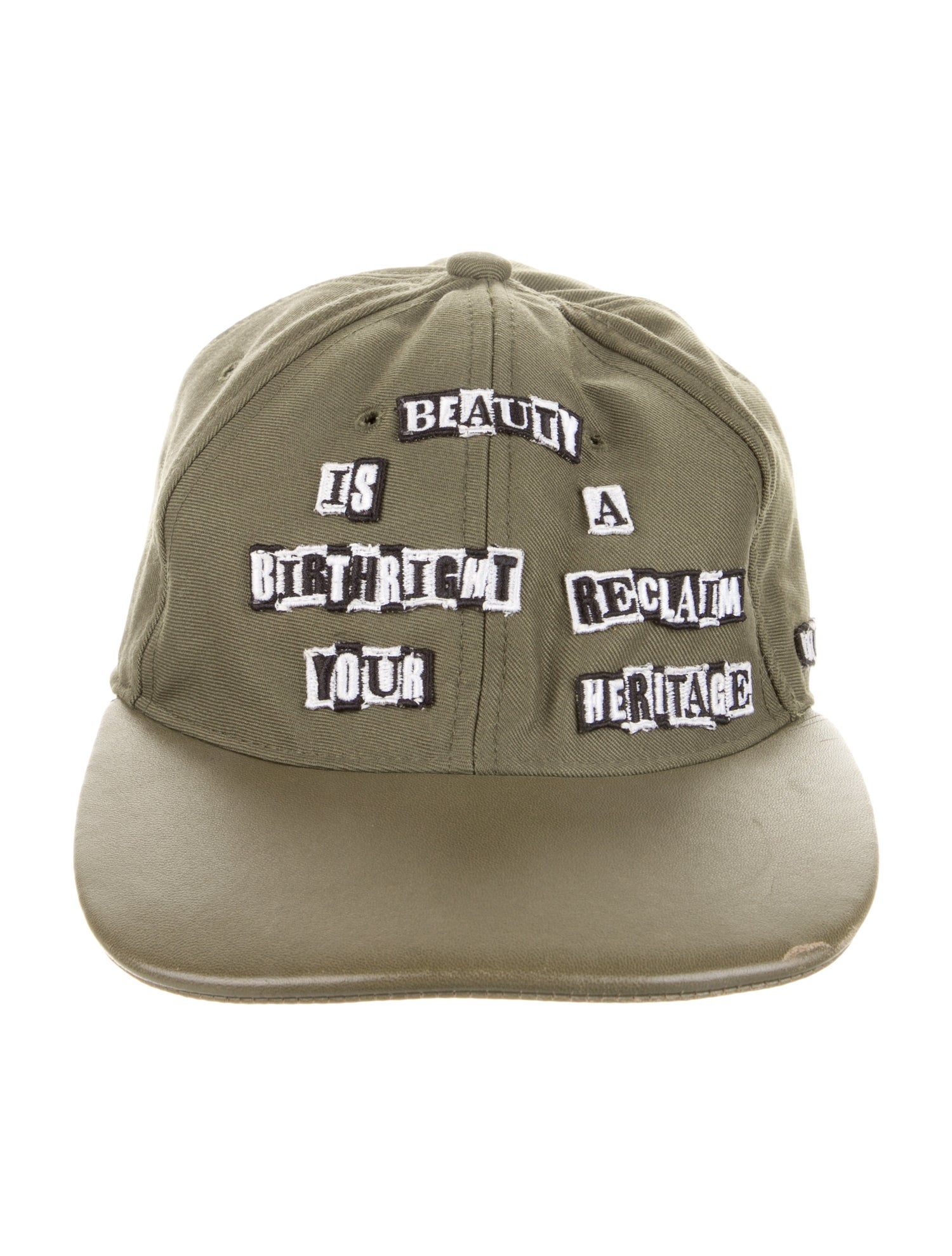 Valentino Leather and Canvas Baseball Cap