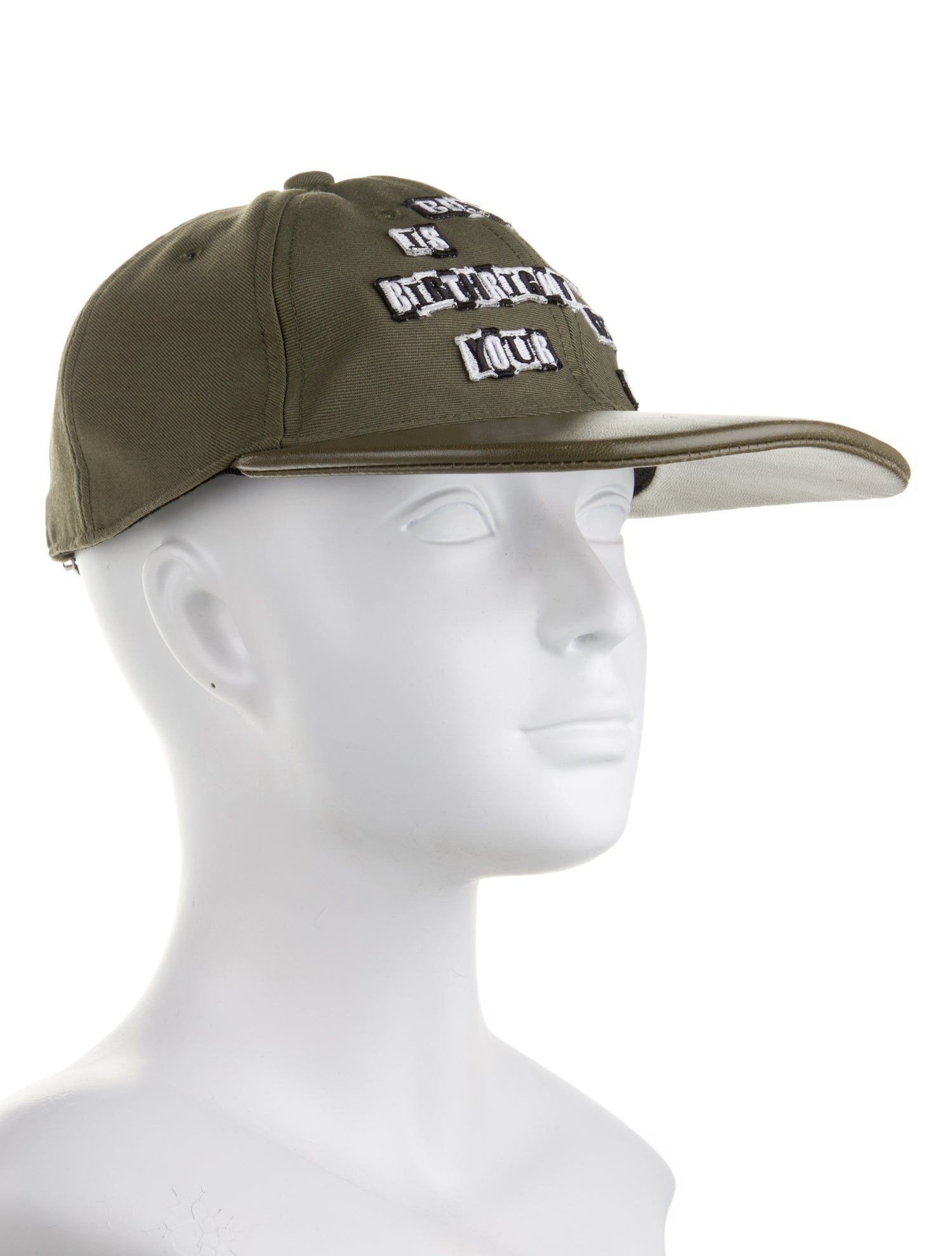 Valentino Leather and Canvas Baseball Cap