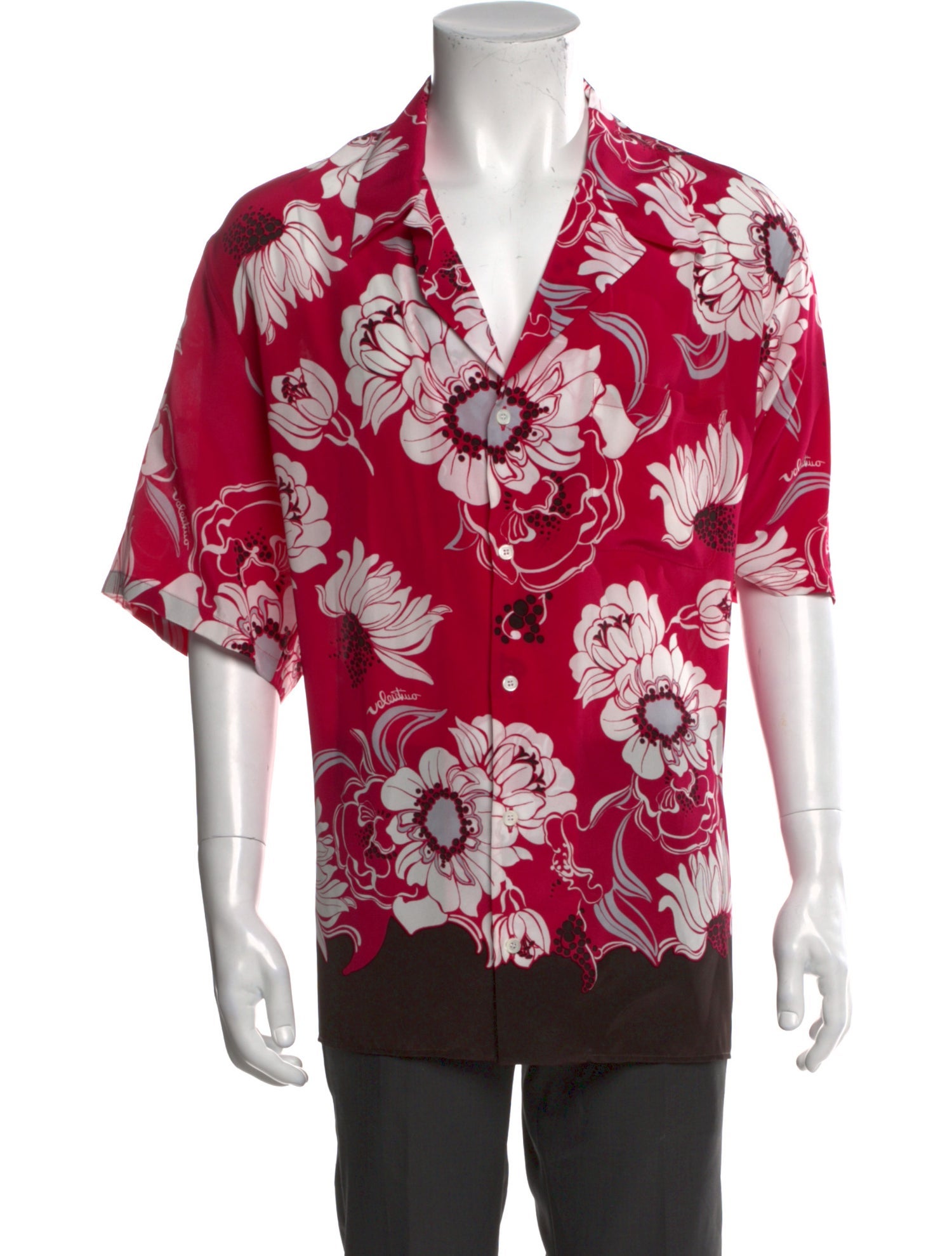 Valentino Silk Floral Print Shirt w/ Tags