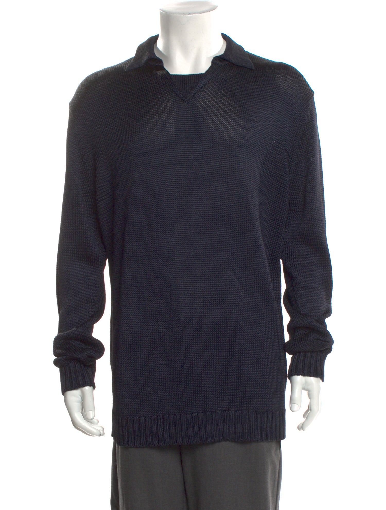 Valentino Rockstud Accents Silk Polo Sweater
