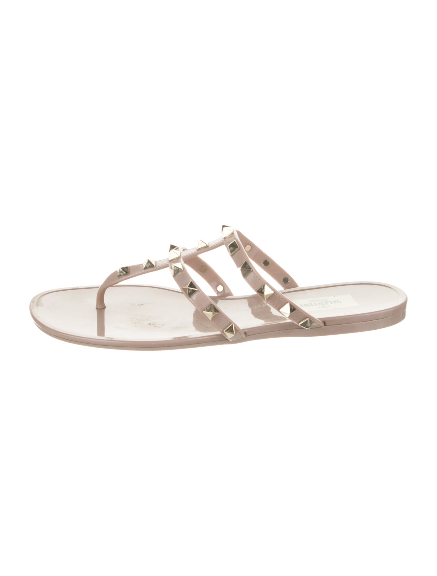 Valentino Rockstud Accents Rubber Slides