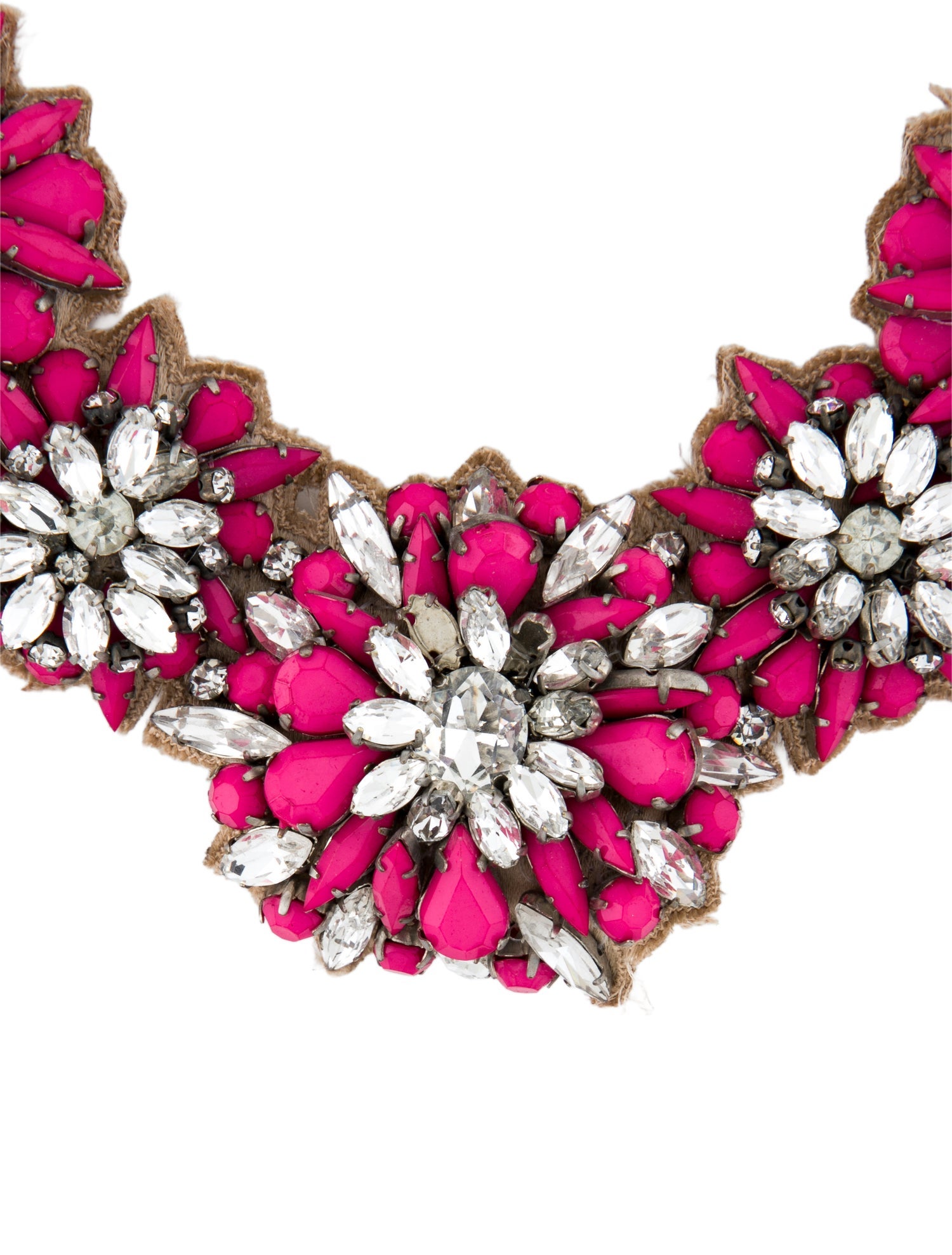 Valentino Crystal & Satin Collar Necklace