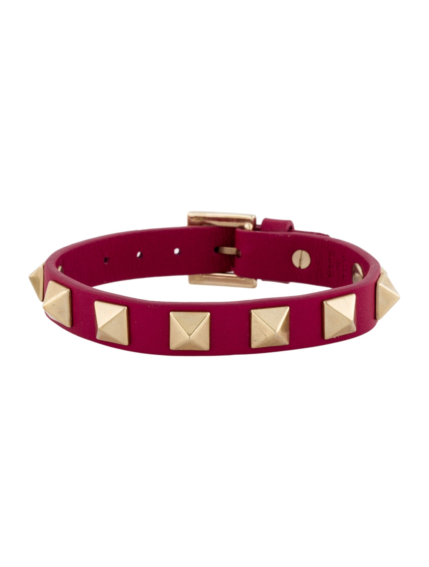 Valentino Leather Rockstud Wrap Bracelet