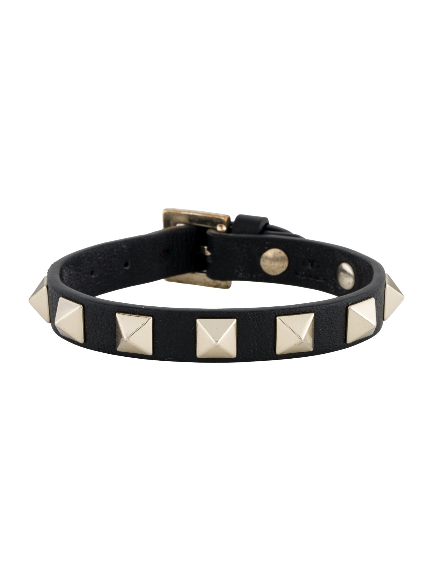 Valentino Leather Rockstud Wrap Bracelet